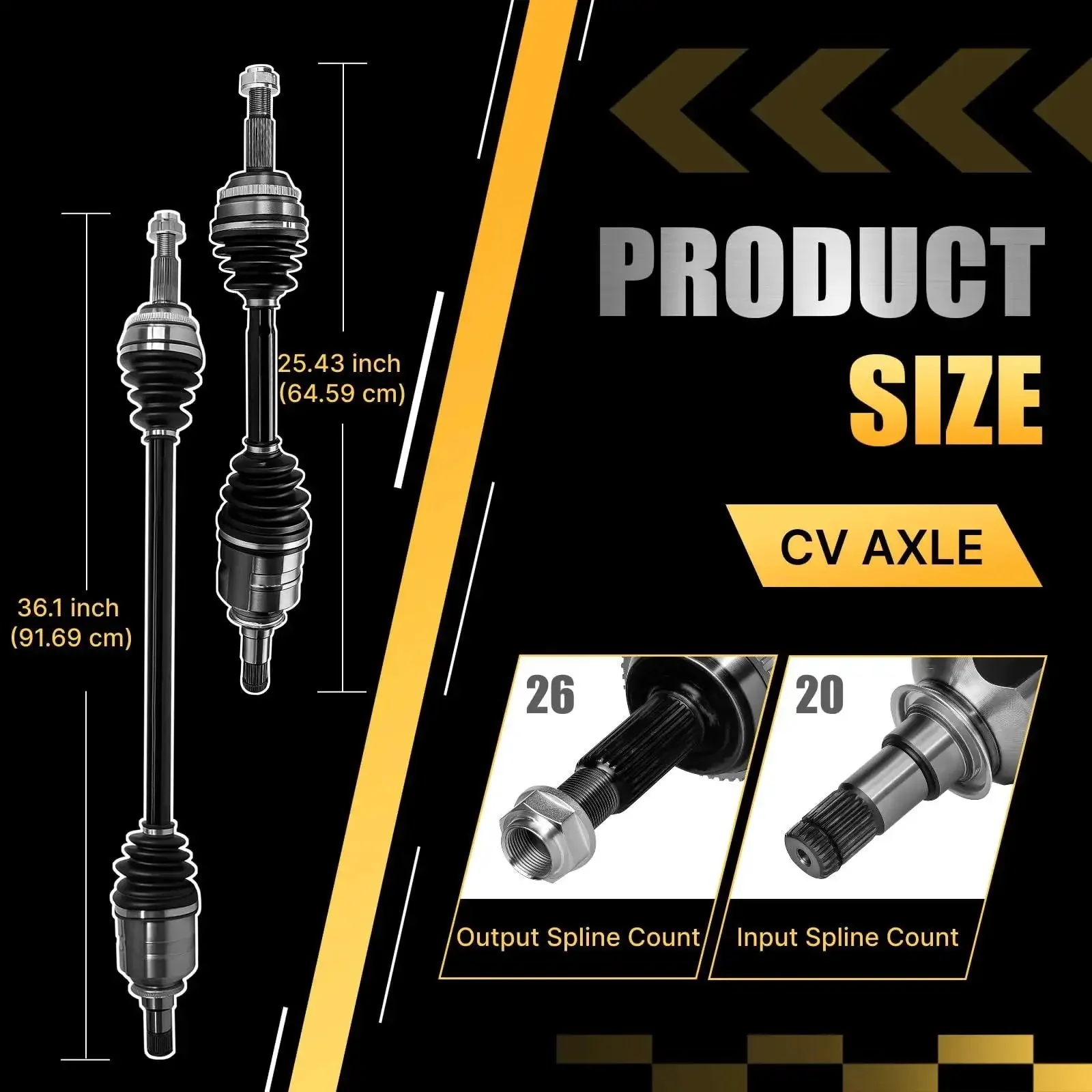 Toyota Corolla Front Left And Right CV Axle Shaft Assembly Pair Go To Replacement Durable OEM Grade 1.8L L4 2009 2010 2011 2012 2013 2014 2015 2016 2017 2018 NCV69051 NCV69588 - Image 7
