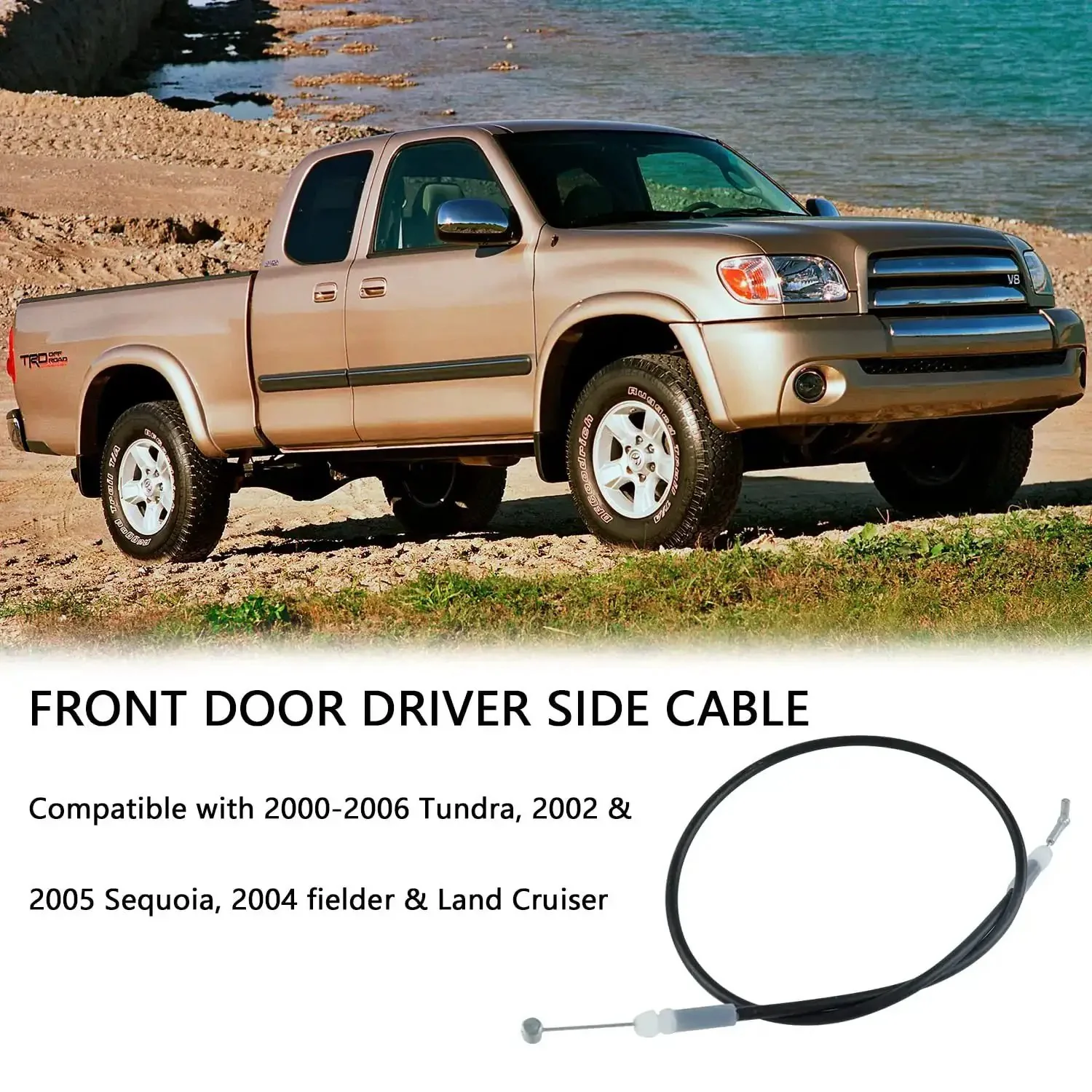 Toyota Plug And Play Front Door Cable Assembly For Sequoia 2002 2005 Fielder And Land Cruiser 2004 Replacement 69710-0C010 Exterior Door Handle To Electric Lock Actuator Cable - Image 2