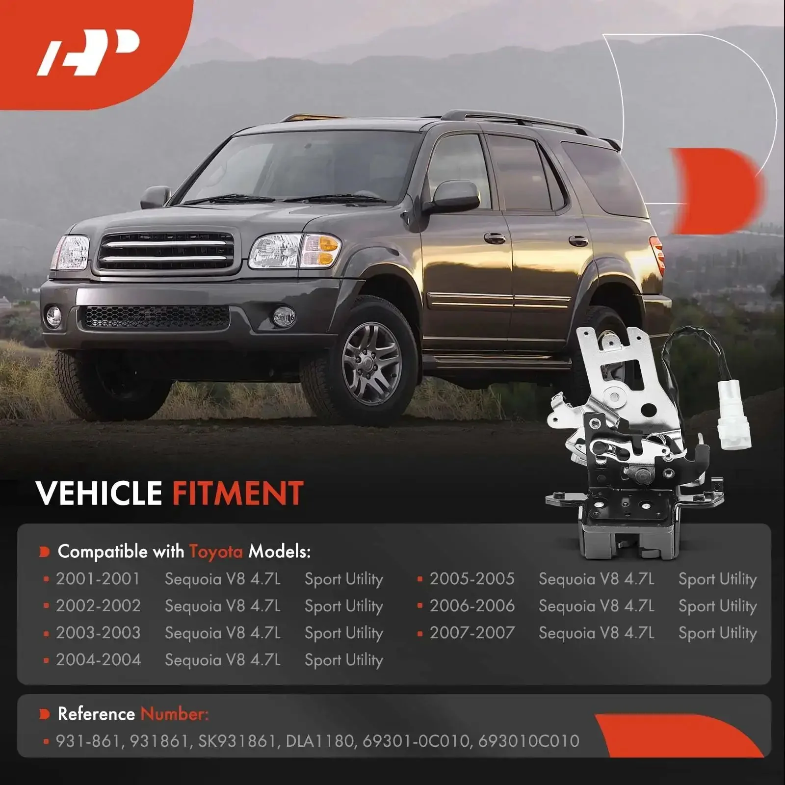 Toyota Sequoia Rear Liftgate Latch Actuator Replacement For 2001 2007 SUV Make Your Tailgate Close Smoothly With This Direct Fit Trunk Lock Latch Repair Durable Easy Install No Drama - Image 7