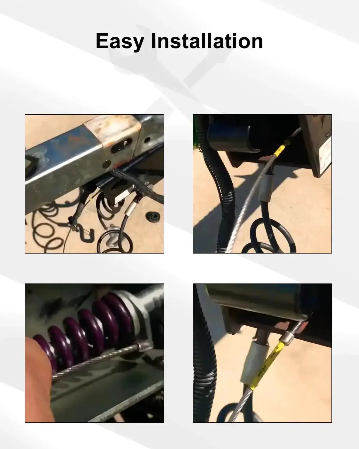 Trailer Breakaway Cable Assembly For A-60 Brake Actuator Disc And Drum, 17 Inch Effective Length And 40 Inch Total, Built Tough Breakaway Safety Cable Kit Replacement 34370 32264K 071-195-00 - Image 2