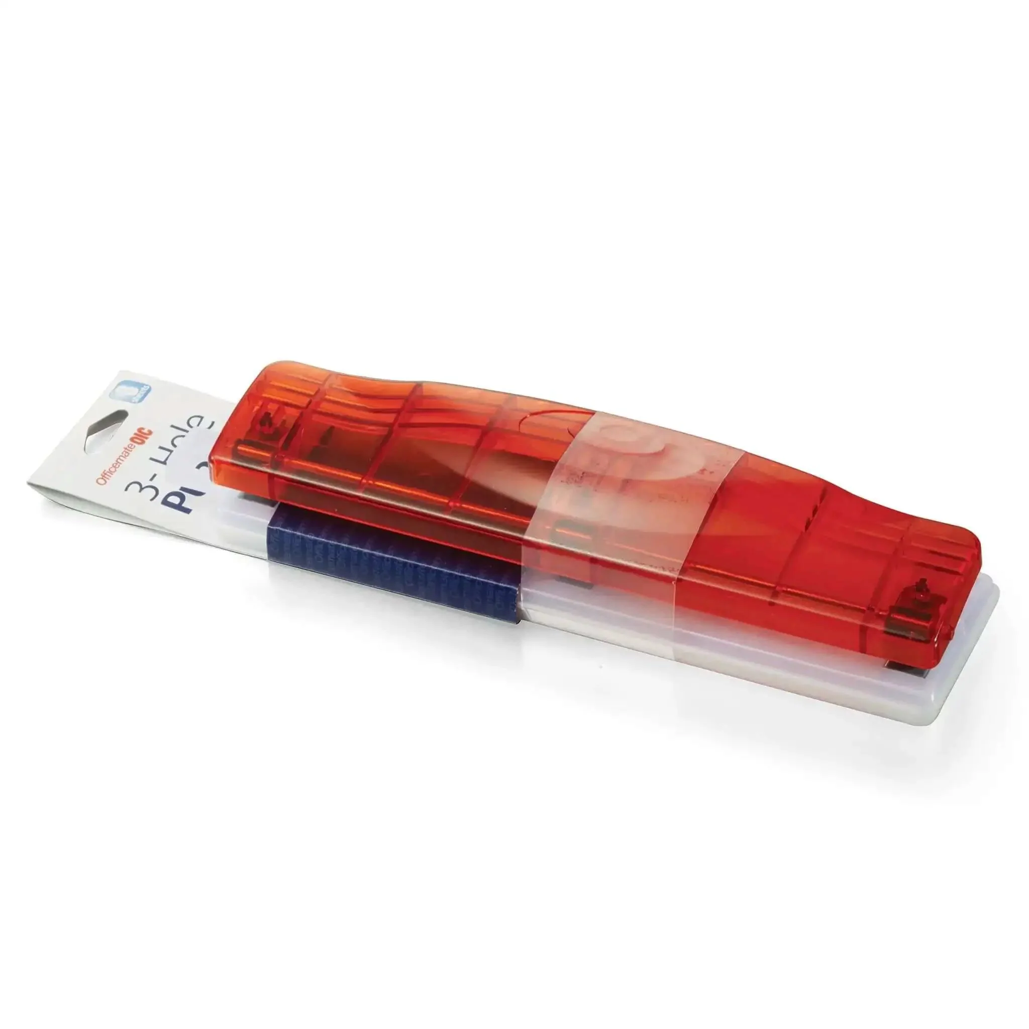 Translucent Plastic 3 Hole Punch With 8 Sheet Capacity For Quick Office Paper Punching In Red Blue And Green Assorted Colors Dope Desk Organizer For School And Home - Image 4