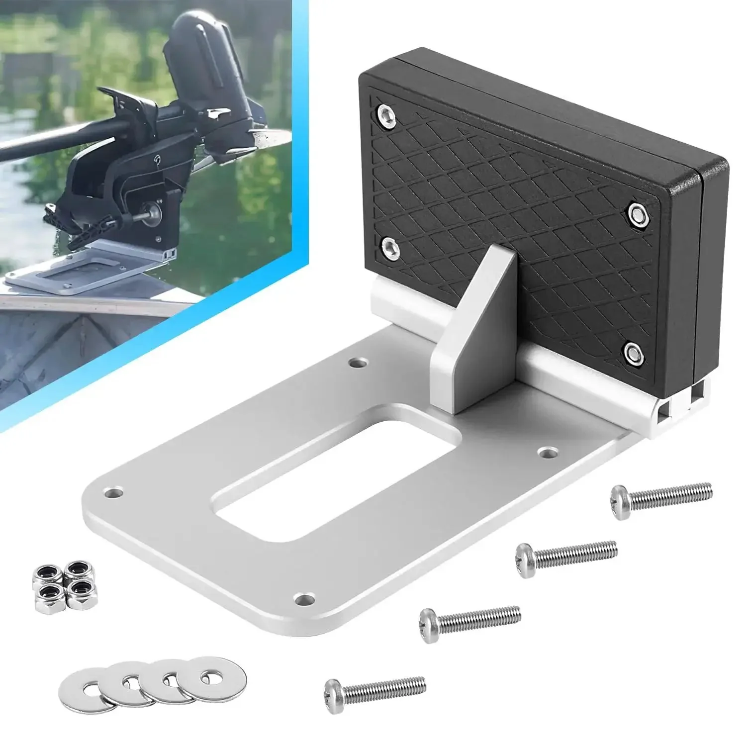 Transom Trolling Motor Mount For Kayaks And Small Boats Universal Fit For Flat Sterns With Easy Clamp On Installation And Durable Construction Designed For Electric Trolling Motors Only Not For Outboard Engines - Image 2