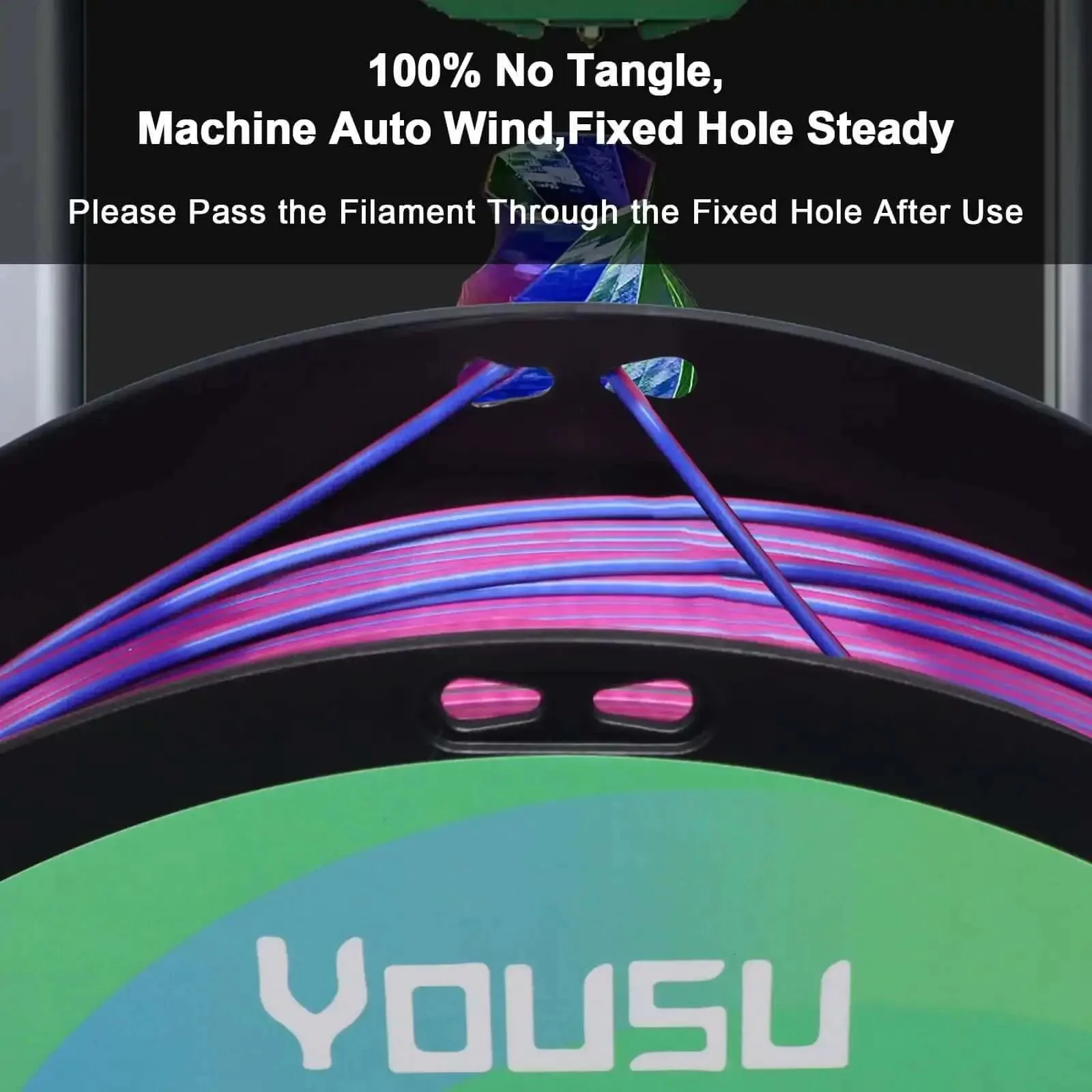 Tri Color Coextruded PLA Filament 1.75mm For 3D Printing With Silk Rainbow Pink Blue Green Finish Dope Multicolor Look Plus Minus 0.02mm Tolerance 1kg Spool For Vivid Prints And Tiny Details - Image 4