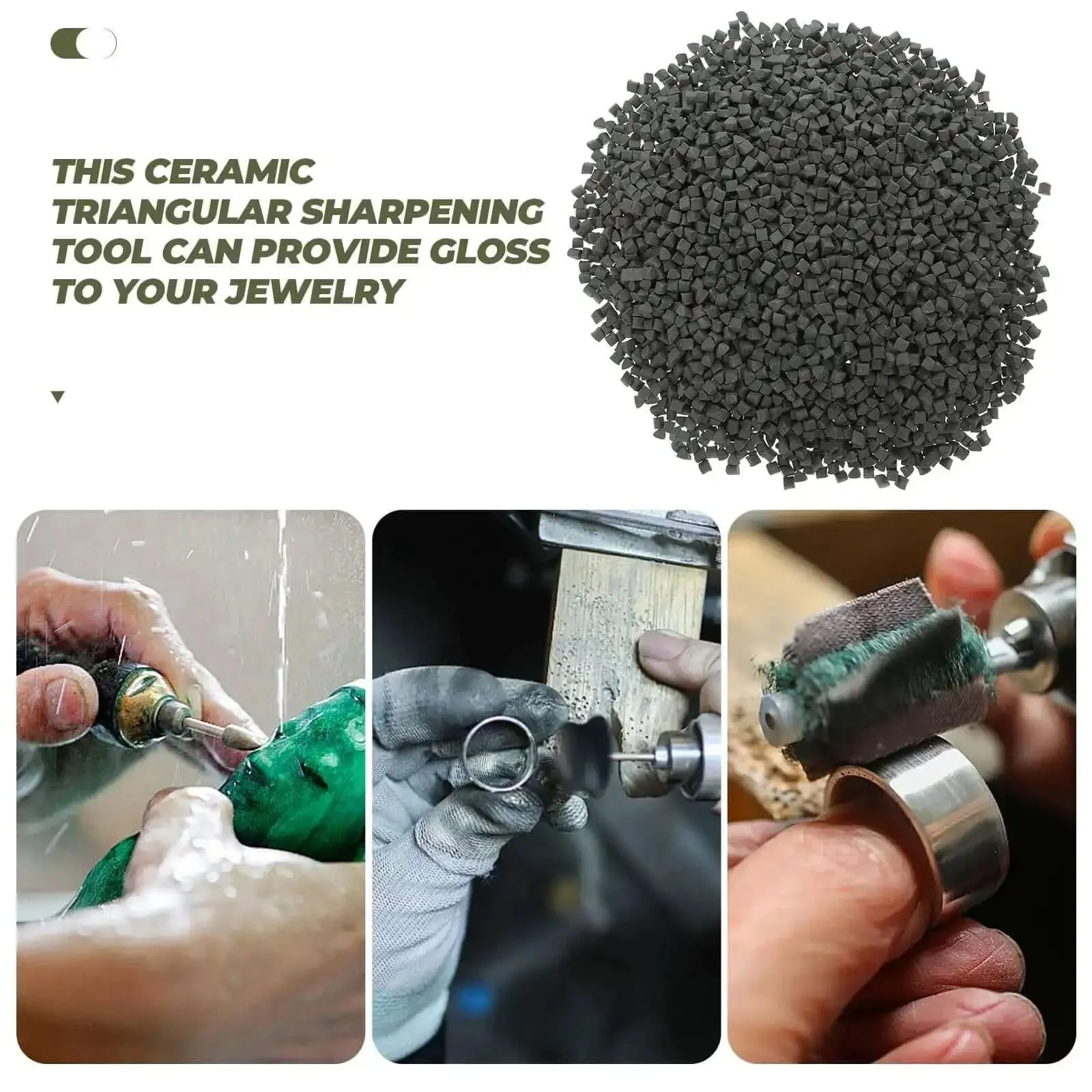 Triangle Polishing Abrasive Media 4mm 500g For Tumbling Machines Jewelry Buffing And Rock Tumbling Polishers Silicon Carbide Ceramic Polishing Filler For Industrial Finishing Pro Grade Heavy Duty - Image 8