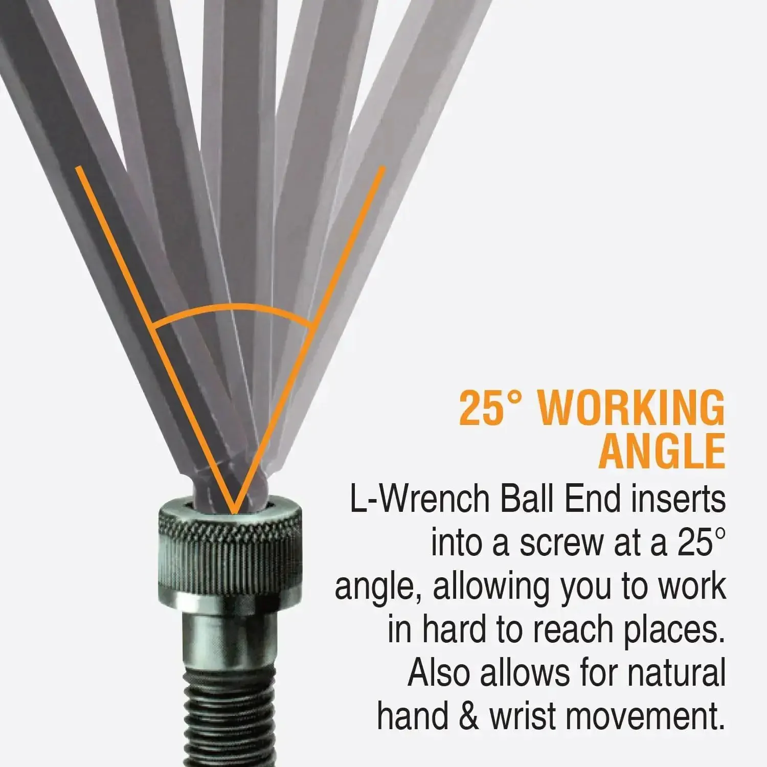 Triple Pack Ball End Hex L-Wrench Set With Fold-Up Star Torx, Inch And Metric Sizes, Includes 9 Piece Ball End Wrenches And Fold-Up T6 To T25 Bits For Pro-Grade Tough Jobs In Tight Spaces - Image 3