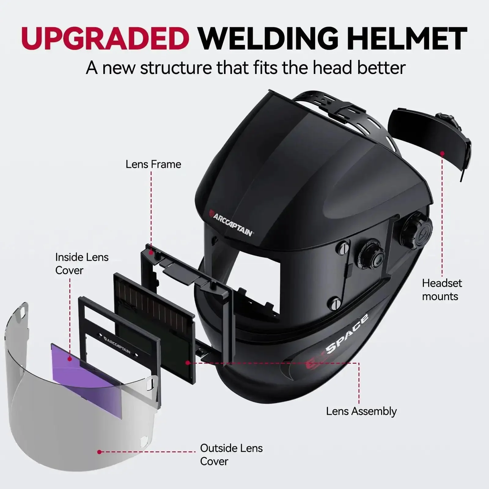 True Color Pro Grade Auto Darkening Welding Helmet With Upgraded Arc Sensor For Crisp Vision 1 1 1 1 Optical Clarity Solar Powered Ultra Fast 3.64 By 1.67 Inch View Cheater And Magnifier Lens Ready Ideal For TIG MIG ARC Welding - Image 8