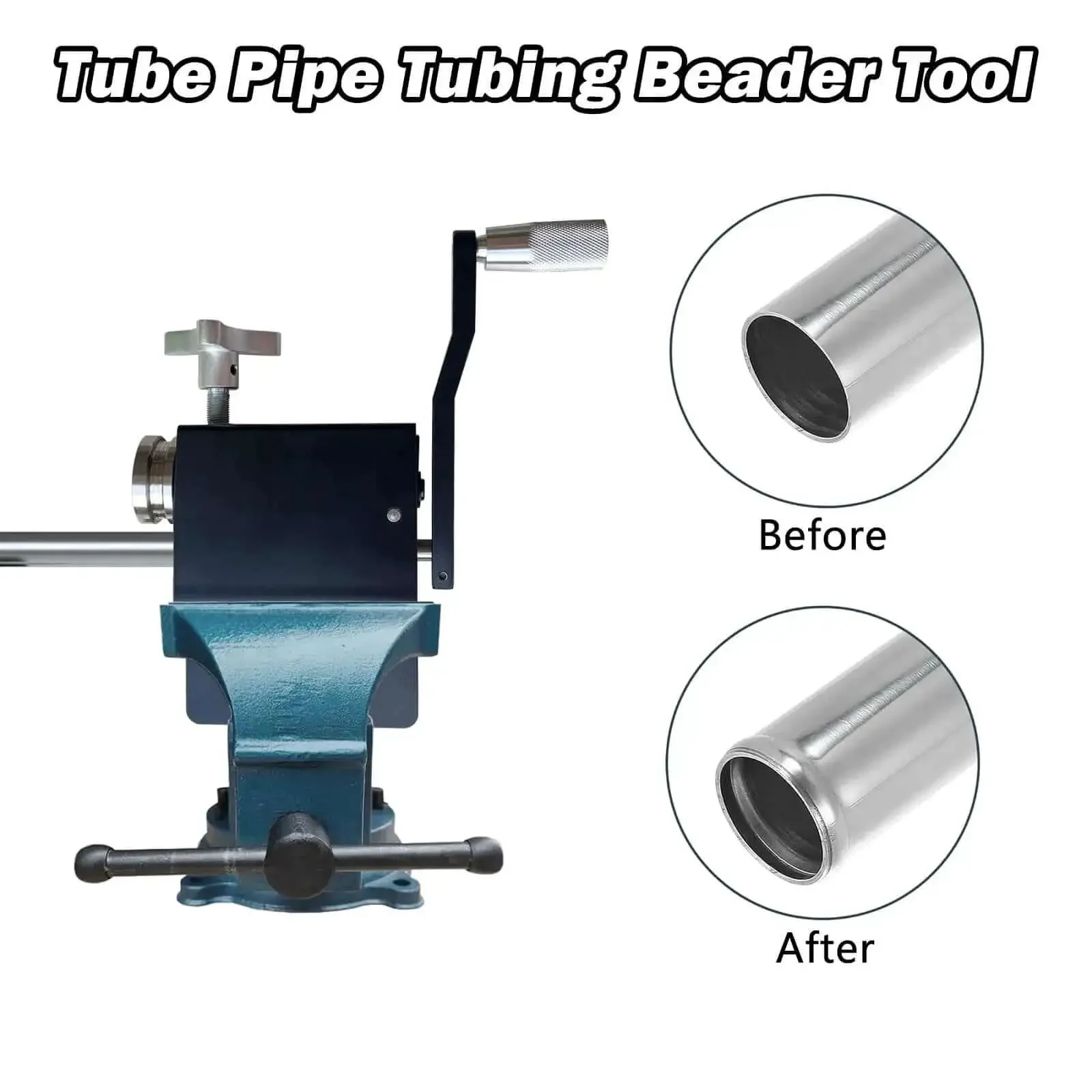 Tube And Pipe Bead Rolling Tool For Five Eighth Inch And Larger Tubing Fits Aluminum Intake And Intercooler Pipes For Auto Mod Projects And DIY Garages Great For High Flow Piping Gearheads And Weekend Builders - Image 4
