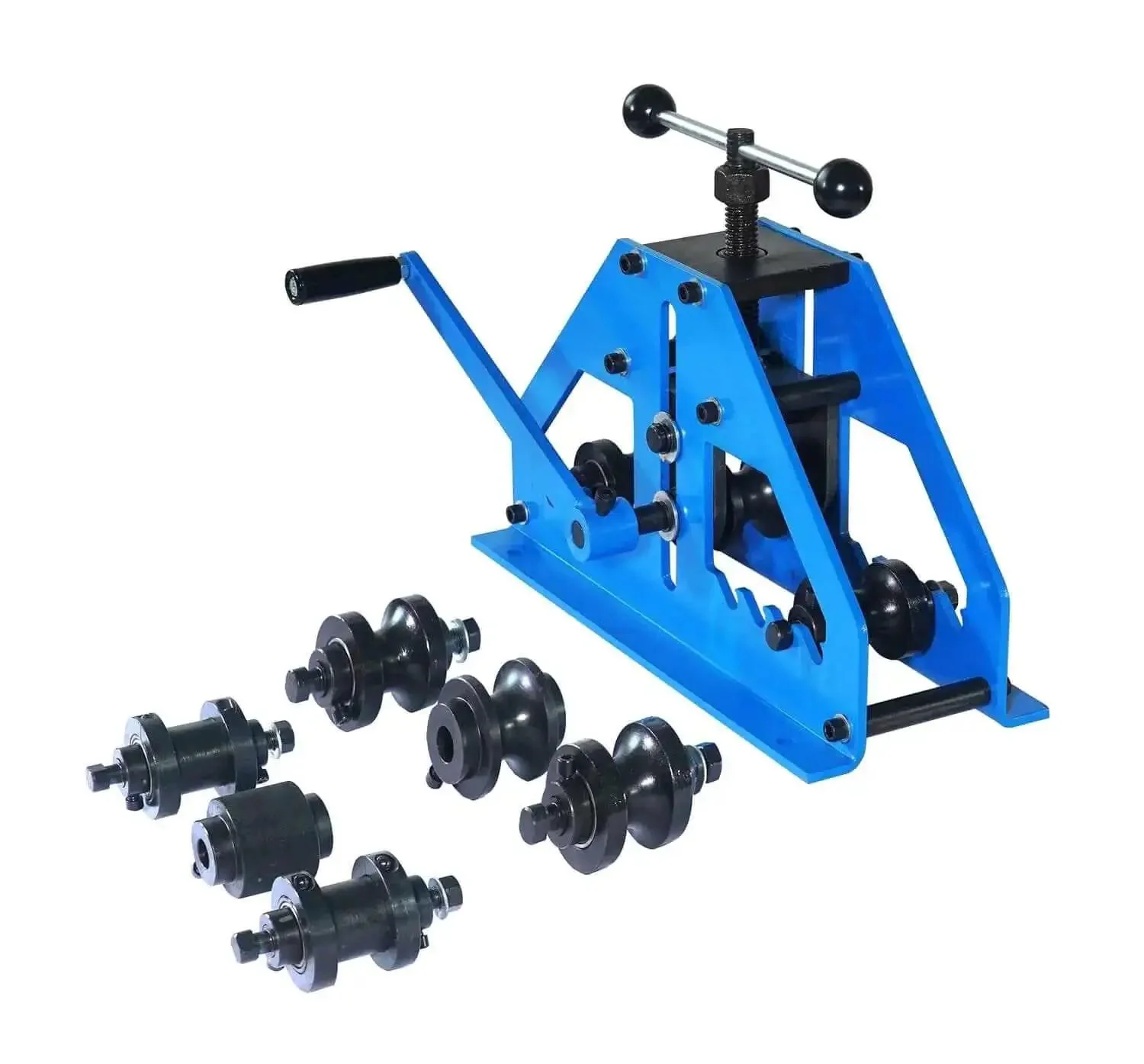 Tube Roller Bender Beast With 6 Interchangeable Dies For Round And Square Tubes, Handy Pipe Rolling Machine With 3 Round Dies Up To 1.5 Inch And 3 Square Dies Up To 1.6 Inch, DIY Fabrication Pro