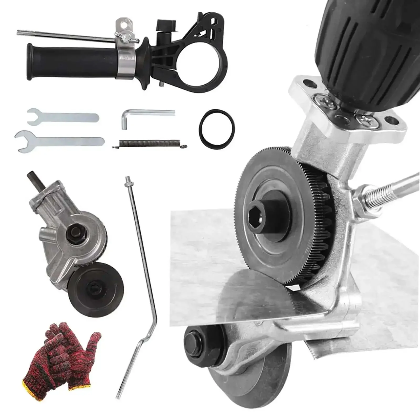 Turn Any Drill Into A Beast Of A Precision Sheet Metal Cutter With A High Efficiency Nibbler Attachment For Cutting Steel Iron Aluminum Copper And More In Seconds
