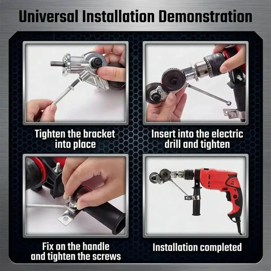 Turn Any Drill Into A Sheet Metal Cutter With This Titanium Drill Nibbler Attachment For Electric Drills Cutting Metal And Vinyl Smoothly With No Sparks Or Jagged Edges - Image 5