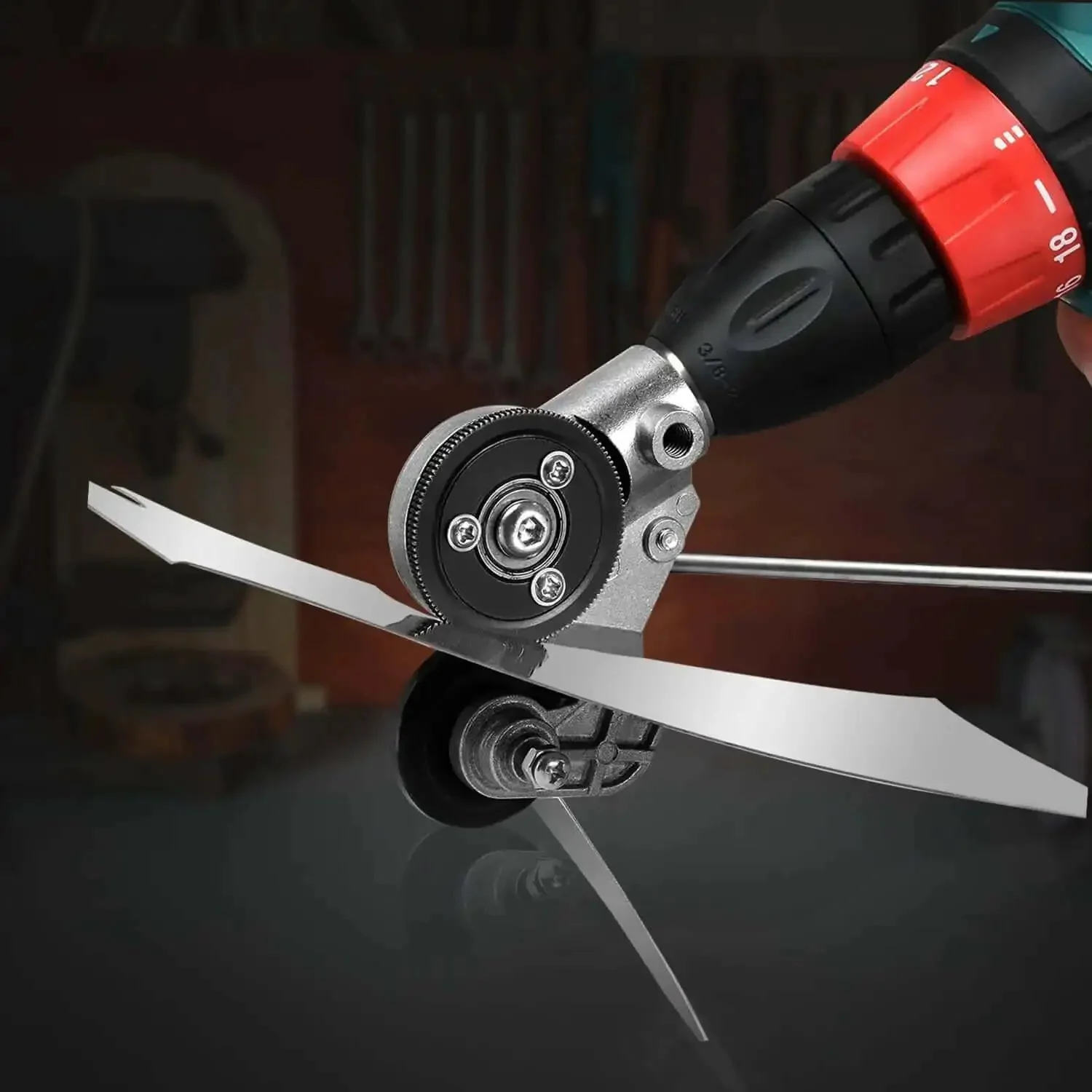 Turn Any Drill Into A Sheet Metal Cutting Beast With This Upgraded Electric Nibbler Attachment For 20-30GA Iron Steel Aluminum Tin Cardboard Up To 3mm With Adapter - Image 2