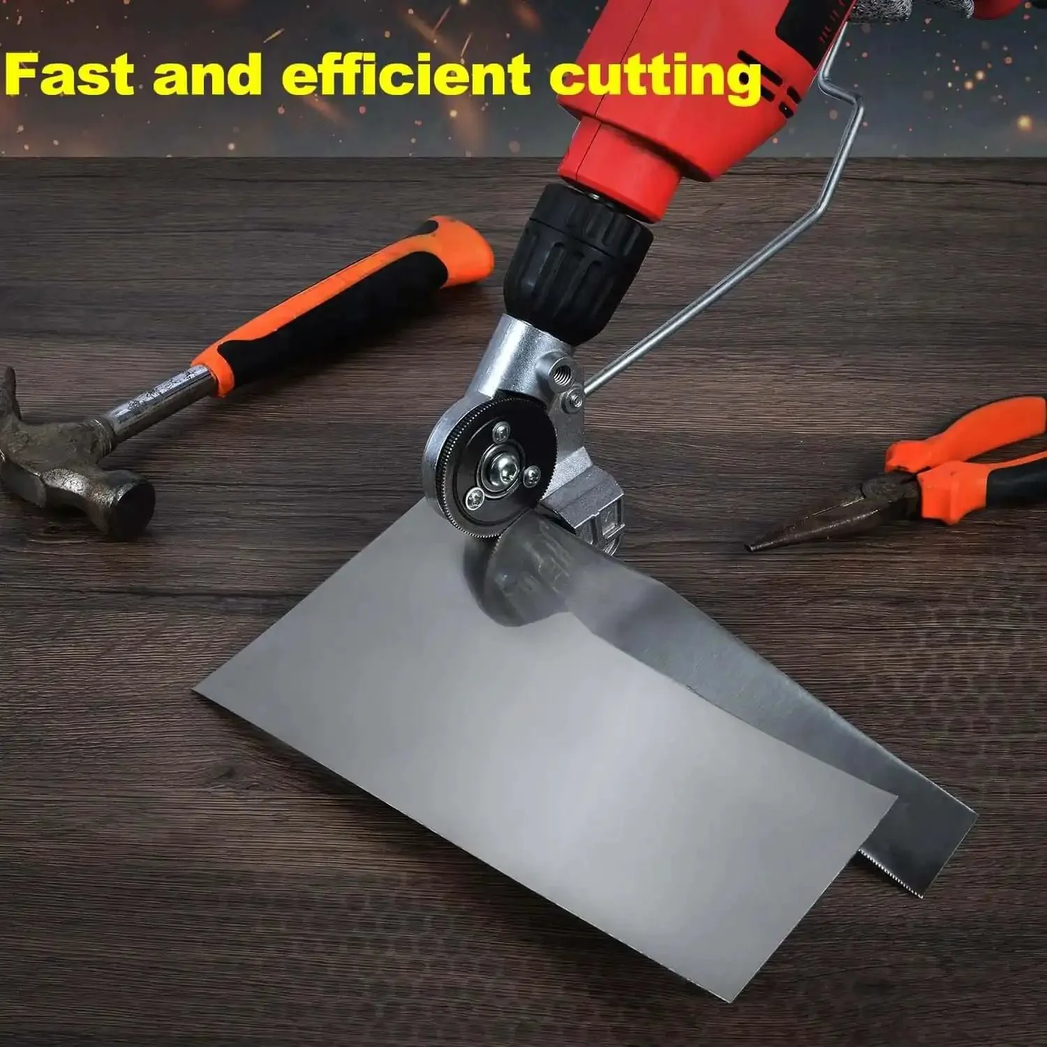 Turn Any Drill Into A Sheet Metal Cutting Beast With This Upgraded Electric Nibbler Attachment For 20-30GA Iron Steel Aluminum Tin Cardboard Up To 3mm With Adapter - Image 5