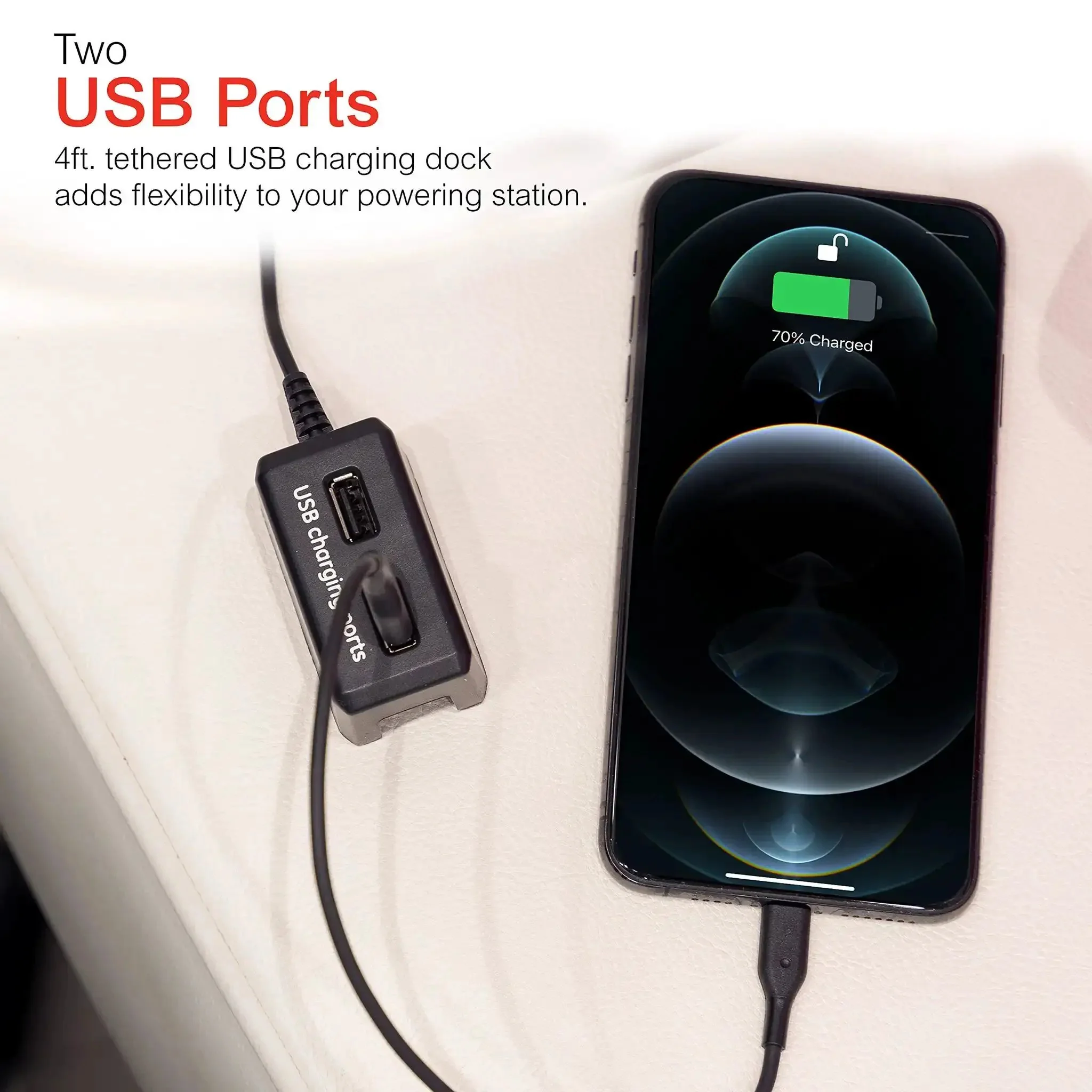 Turn One Outlet Into Twelve With Tethered USB Ports Surge Protector, 8 Ft Cord, Flat Plug, 4320 Joules, Power Filter, Circuit Breaker, UL Listed, Black, Extra Wide Spaced Outlets, Warranty Included - Image 5