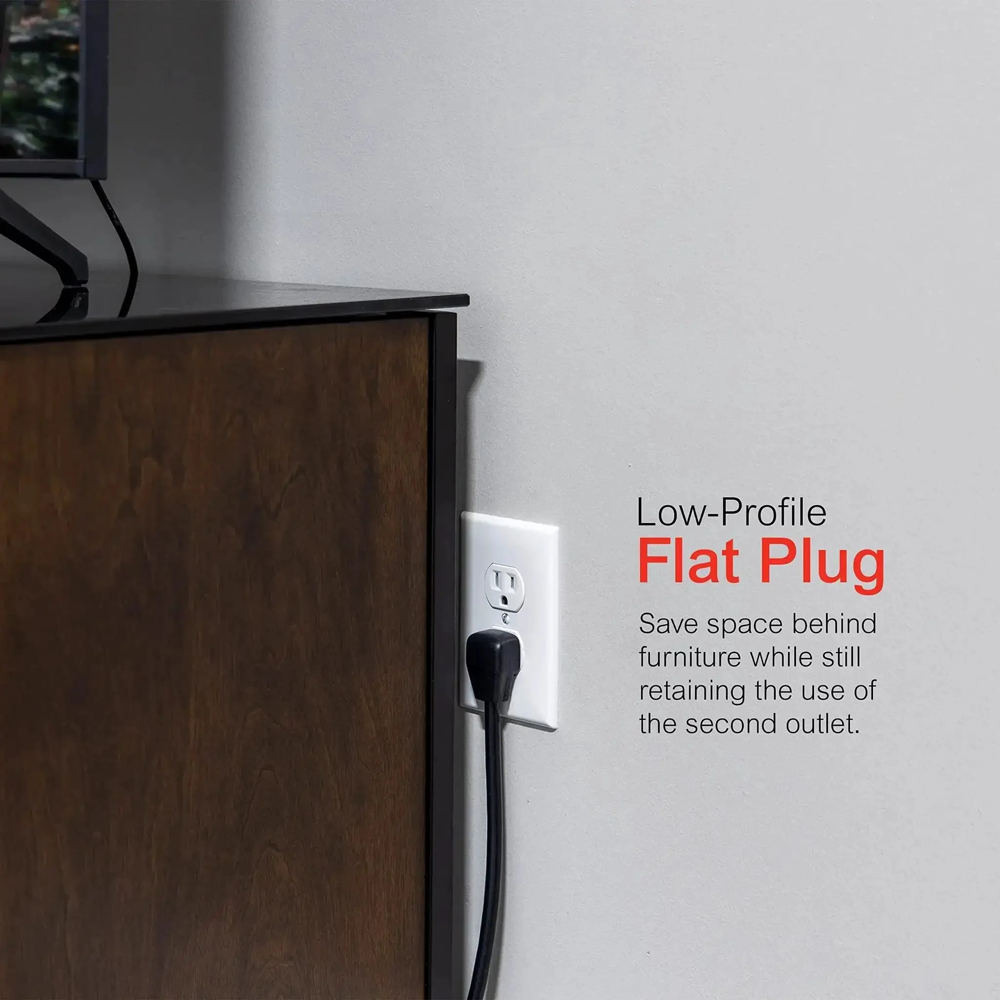 Turn One Outlet Into Twelve With Tethered USB Ports Surge Protector, 8 Ft Cord, Flat Plug, 4320 Joules, Power Filter, Circuit Breaker, UL Listed, Black, Extra Wide Spaced Outlets, Warranty Included - Image 7