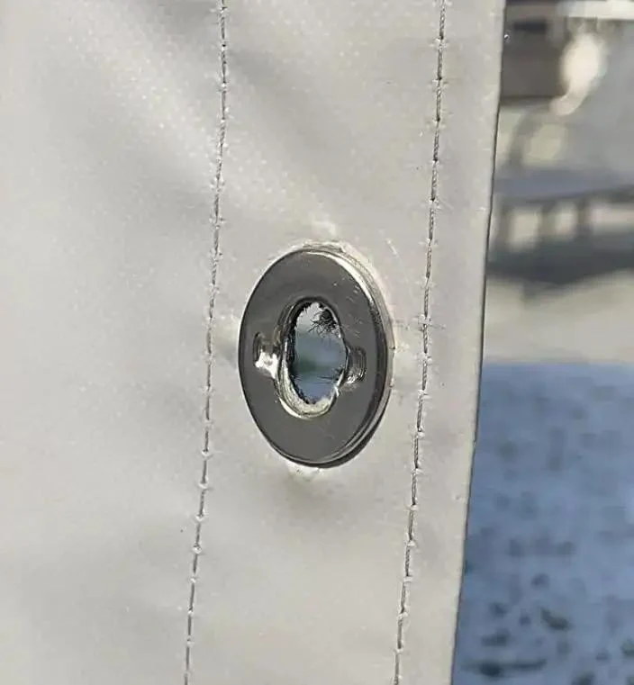 Turnbutton Fastener Cloth To Cloth Kit For Boat Canopy Canvas Covers With Eyelets Washers Studs Backing Plates Clinch Plates And Prongs Durable Marine Grade Hardware For Easy Seamless Canopy Install - Image 2