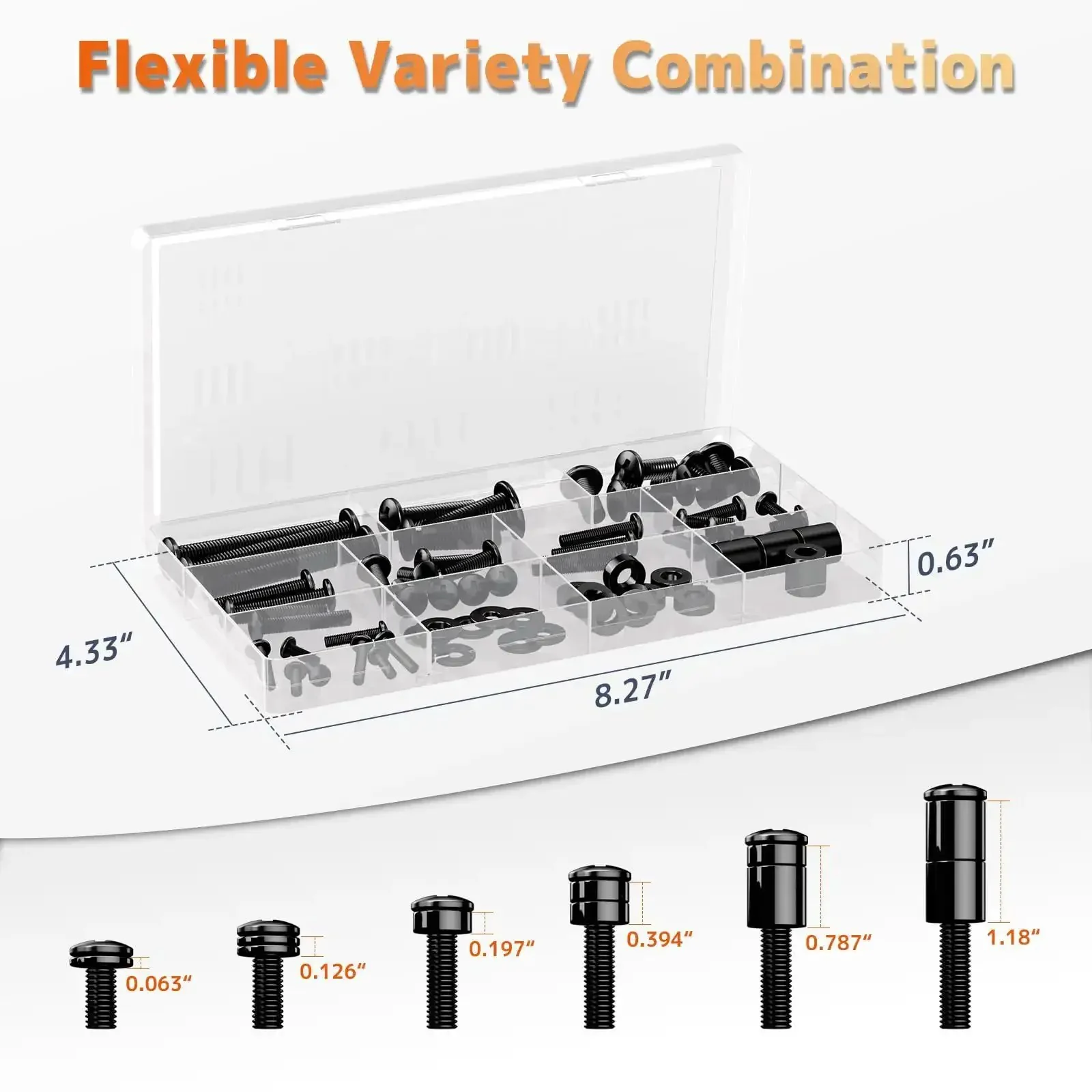 Tv Wall Mount Hardware Kit With M4 M5 M6 M8 Bolts Washers And Spacers For Most 80 Inch Tv Displays Vesa Ready All In One Mounting Set Black Fits Most Wall Mounts Up To 80 Inch Screens With Flexible Bolts And Spacer Options For Easy Setup - Image 3