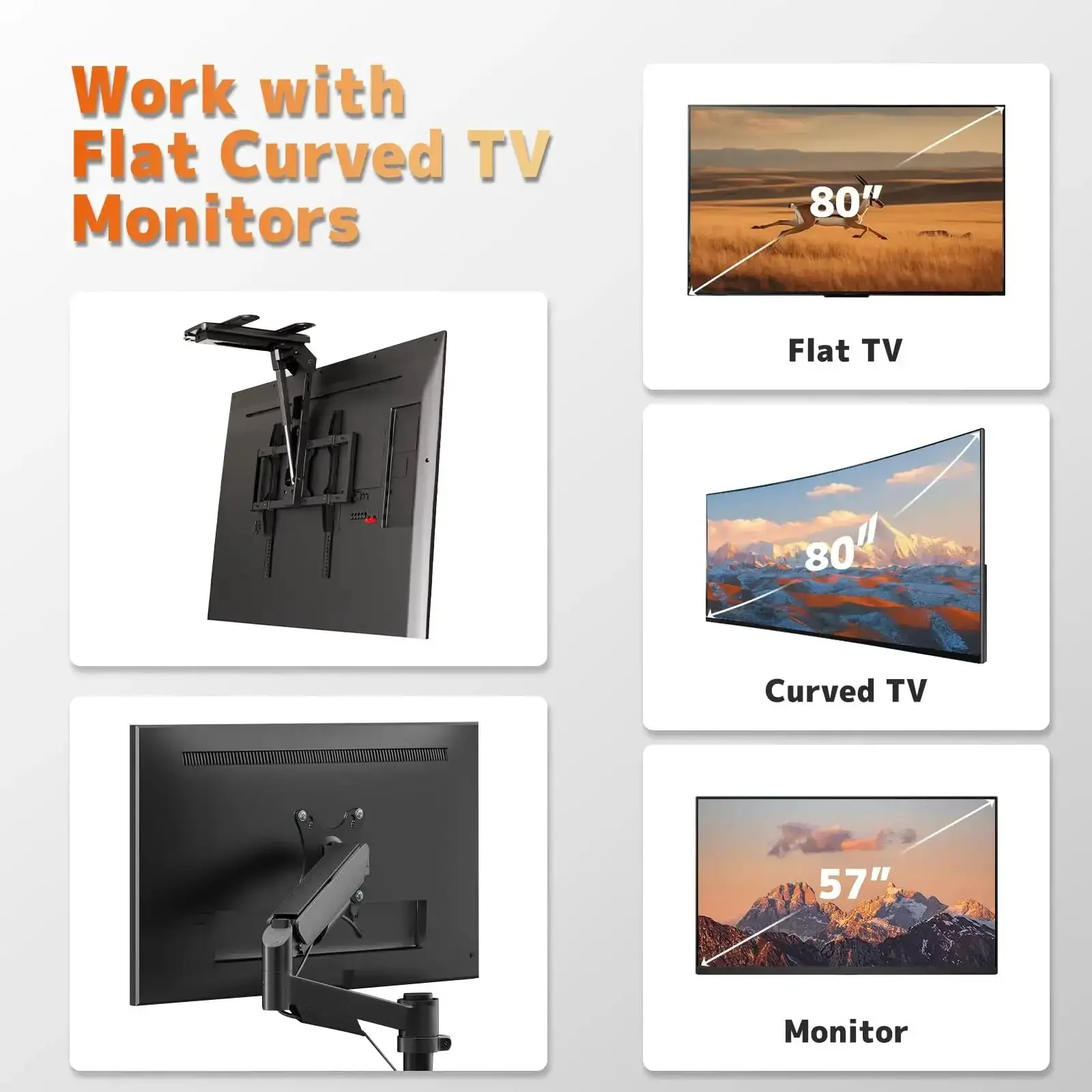 Tv Wall Mount Hardware Kit With M4 M5 M6 M8 Bolts Washers And Spacers For Most 80 Inch Tv Displays Vesa Ready All In One Mounting Set Black Fits Most Wall Mounts Up To 80 Inch Screens With Flexible Bolts And Spacer Options For Easy Setup - Image 4