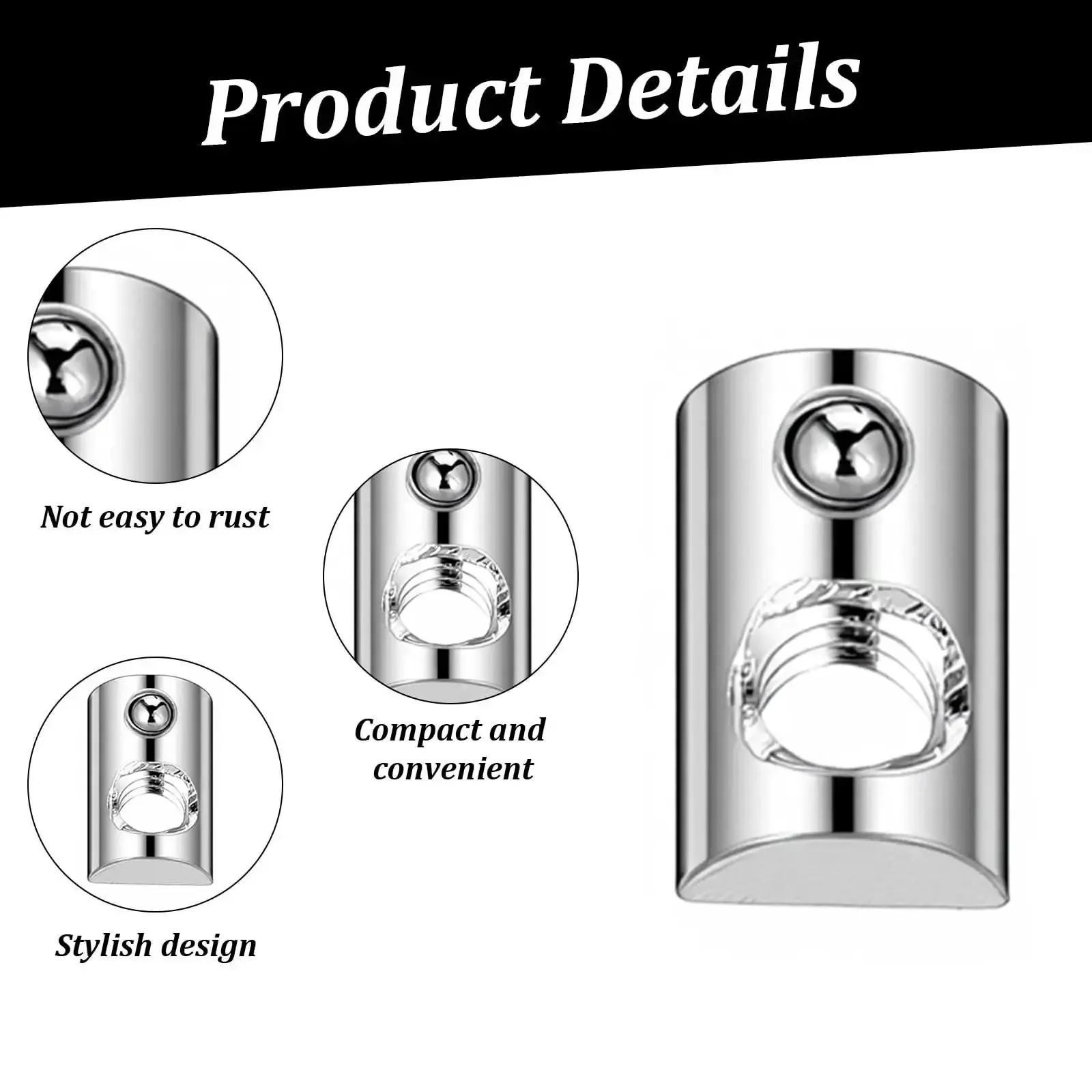 Twenty Pack 1/4-20 T Slot Nuts With Ball Spring For 10 Series Aluminum Extrusion Rails Beefed Up Carbon Steel With Silver Plated Finish Easy Tightening And Solid Fit For CNC DIY Projects And Custom Woodworking - Image 6