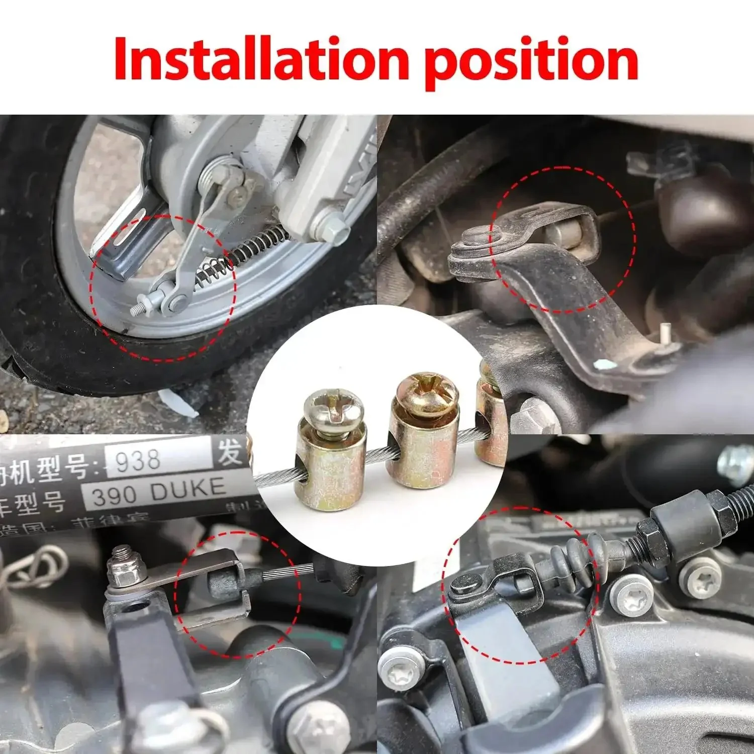 Twenty Pack Universal Throttle Cable Ends With Screws End Caps For Motorcycle Scooter Dirt Bike And Bicycle Fits Up To Three Millimeter Wires Solderless Cable Nipples Clutch And Brake Cable End Stops - Image 4