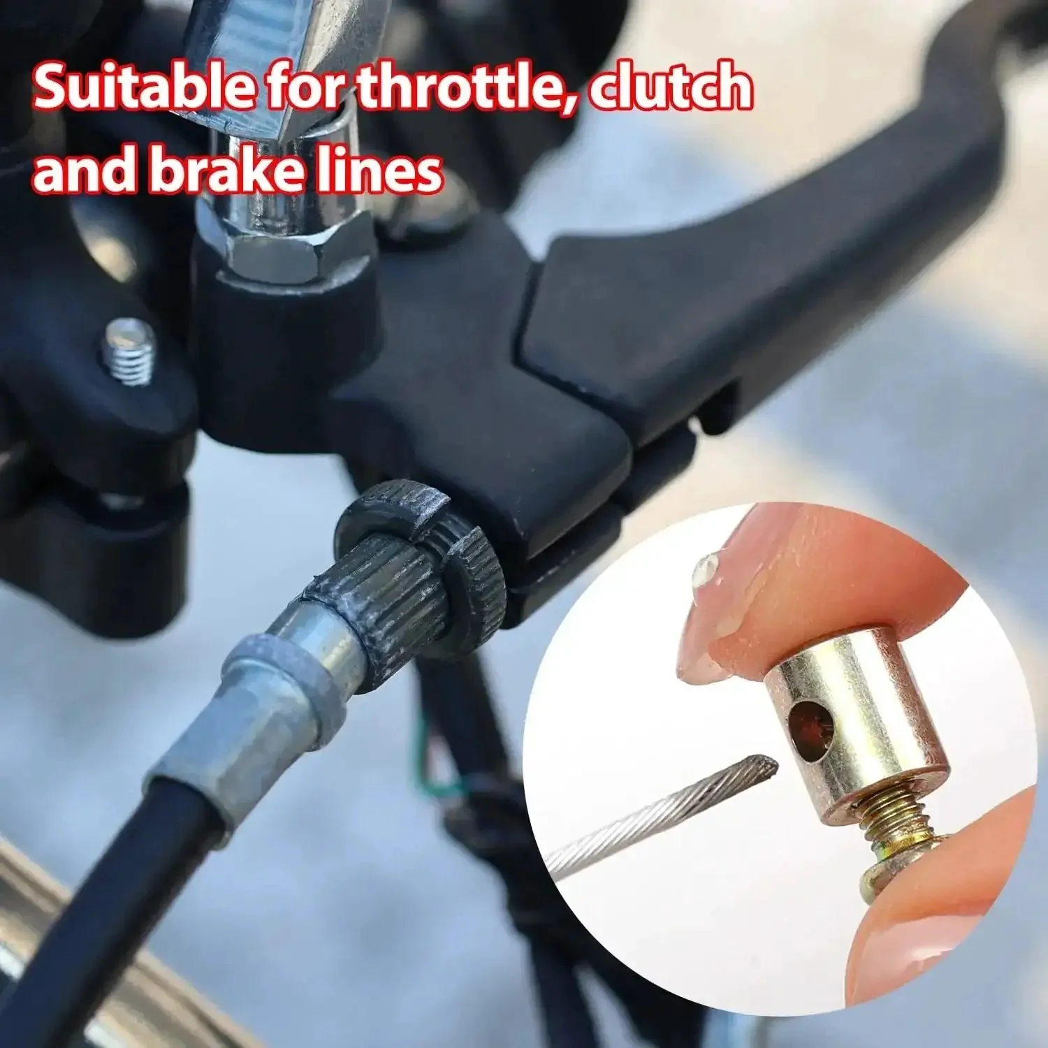 Twenty Pack Universal Throttle Cable Ends With Screws End Caps For Motorcycle Scooter Dirt Bike And Bicycle Fits Up To Three Millimeter Wires Solderless Cable Nipples Clutch And Brake Cable End Stops - Image 5