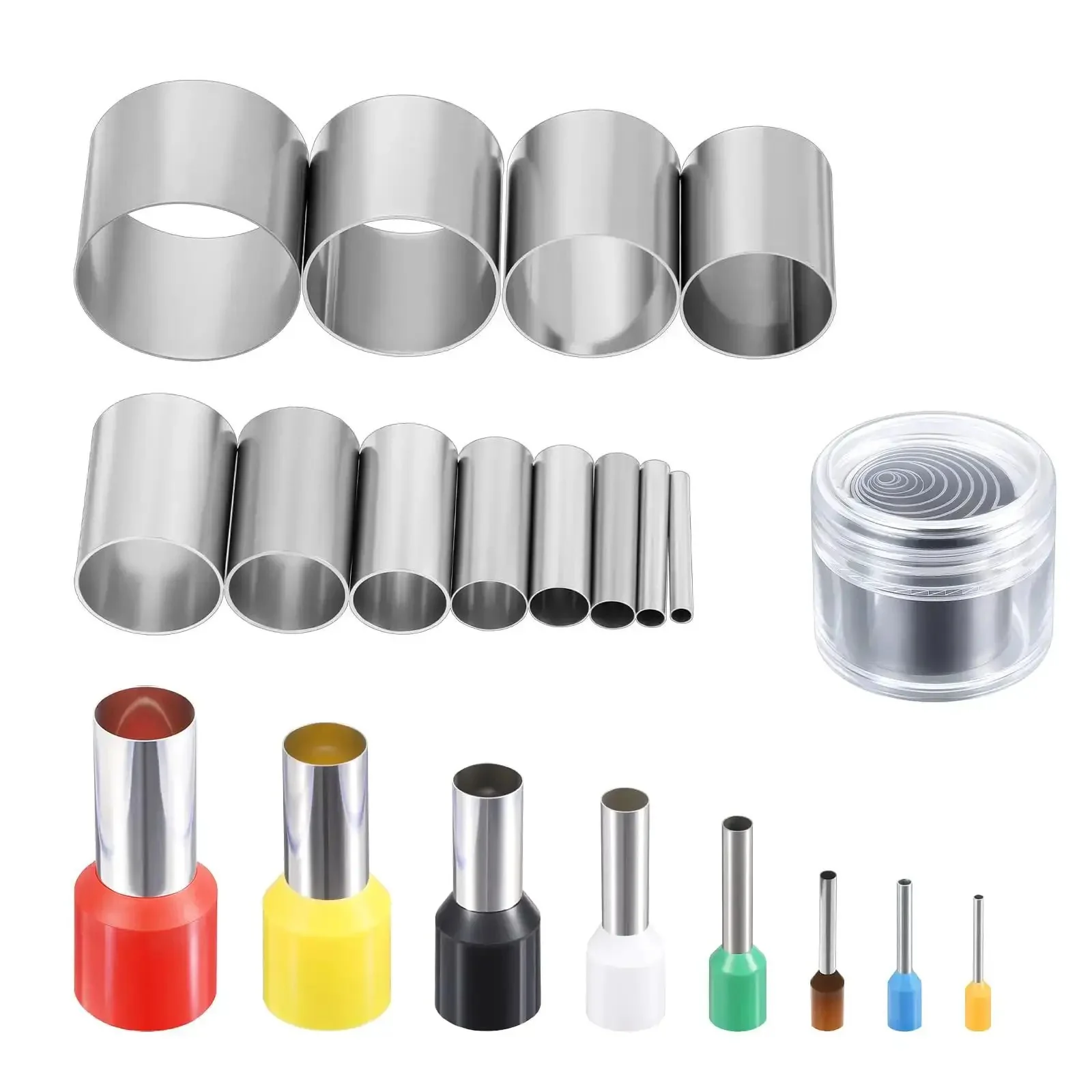 Twenty Piece Circle Clay Cutter Set With Stainless Steel Ring Molds For Ceramic, Polymer Clay, Dough And Wax, Pro Grade DIY Friendly 1 To 32 mm Sizes, Hollow Punch Tool, Ring Mold Cutters, Indentation, And Handy Storage Case