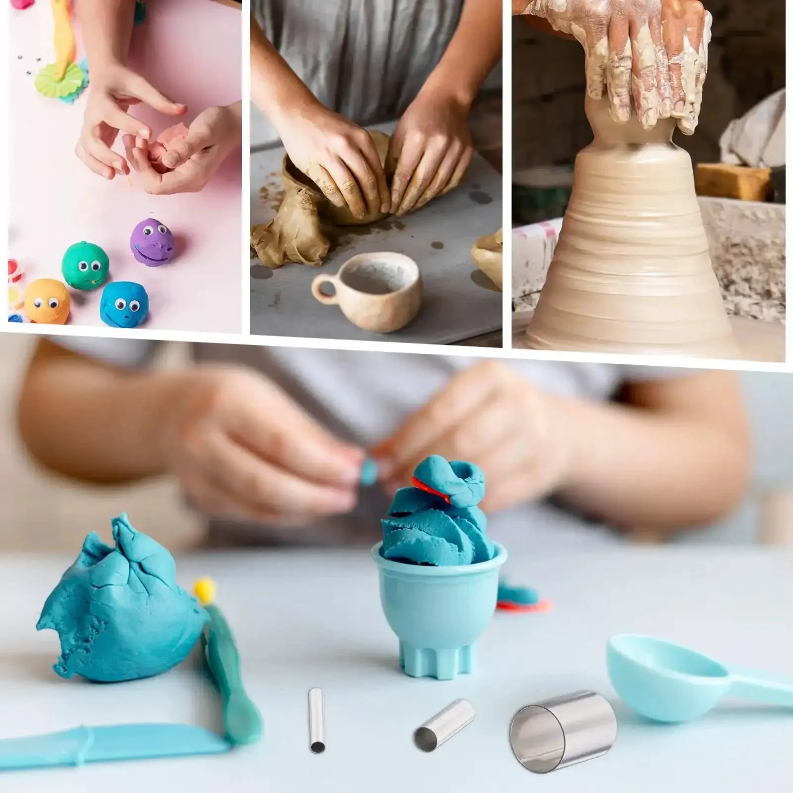 Twenty Piece Circle Clay Cutter Set With Stainless Steel Ring Molds For Ceramic, Polymer Clay, Dough And Wax, Pro Grade DIY Friendly 1 To 32 mm Sizes, Hollow Punch Tool, Ring Mold Cutters, Indentation, And Handy Storage Case - Image 3