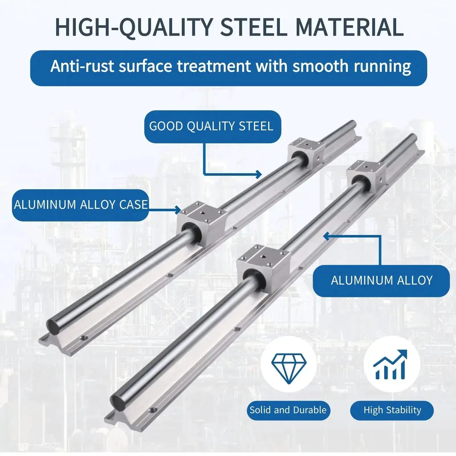 Two 300mm SBR16 Linear Rails With Four SBR16UU Carriage Blocks For DIY CNC Routers And Lathes - Smooth, Precise Linear Guide System For Pros And Next Level Machining - Image 6