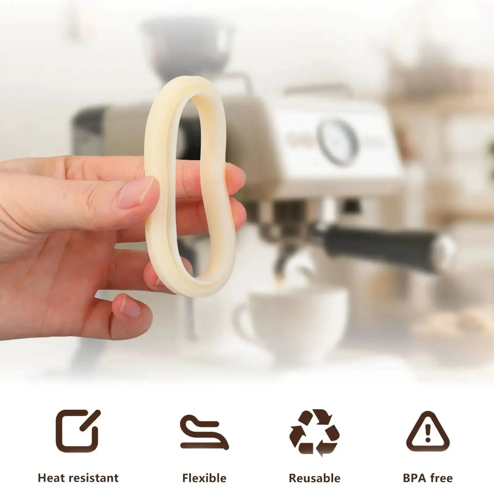 Two 54mm Silicone Steam Rings Replacement Gasket For 54mm Group Head Espresso Machines Easy Install Durable Food Grade Seals BPA Free Reusable No Mess - Image 5