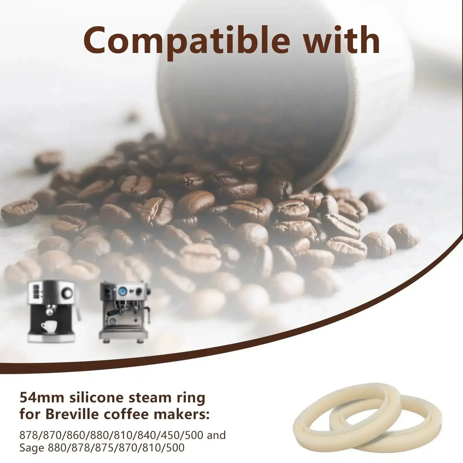 Two 54mm Silicone Steam Rings Replacement Gasket For 54mm Group Head Espresso Machines Easy Install Durable Food Grade Seals BPA Free Reusable No Mess - Image 6