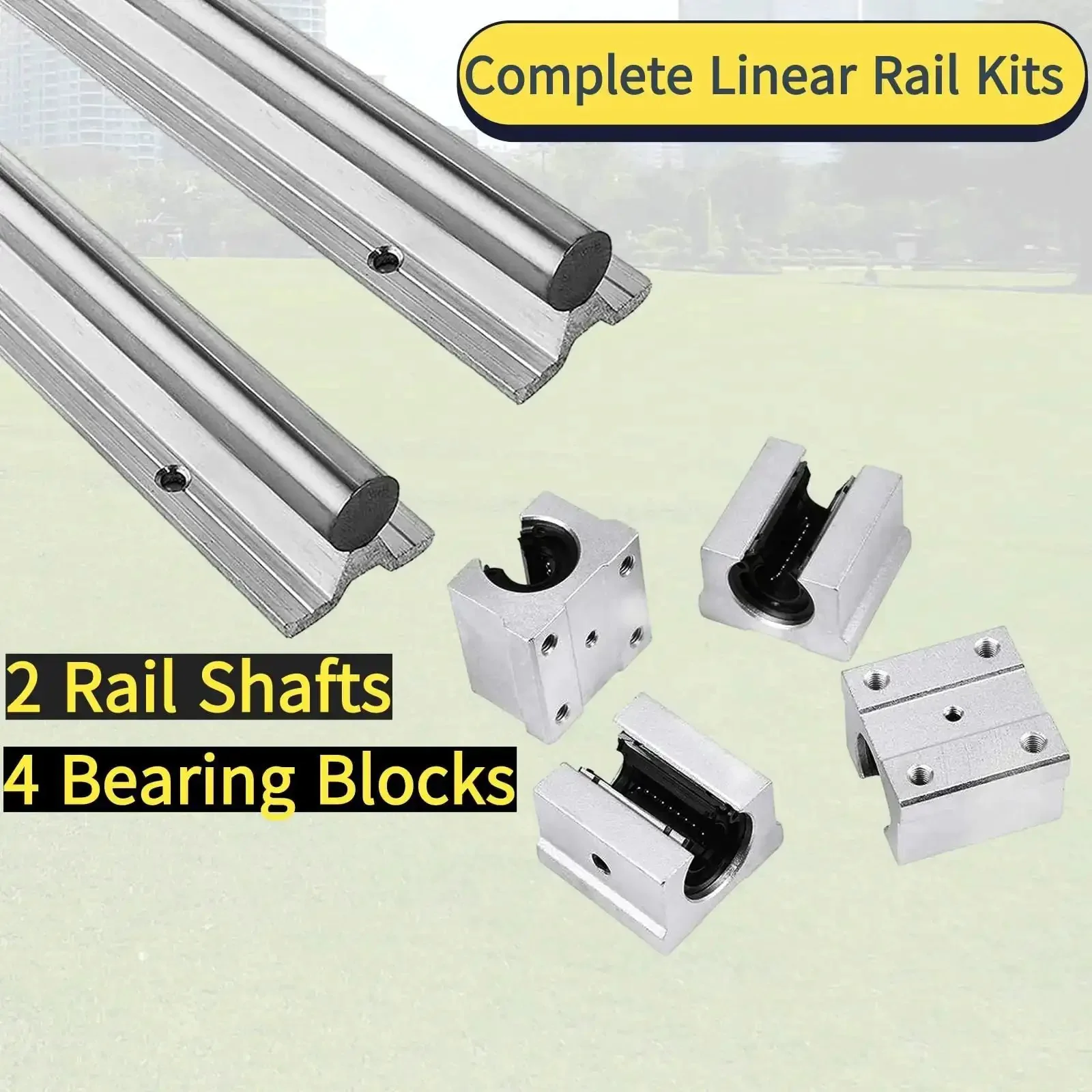Two 600mm SBR16 Linear Rails With Four SBR16UU Sliding Blocks Side Mount Chrome Plated Steel And Aluminum For A Rock Solid Smooth Glide And Precision CNC Motion In DIY And Industrial Projects - Image 5