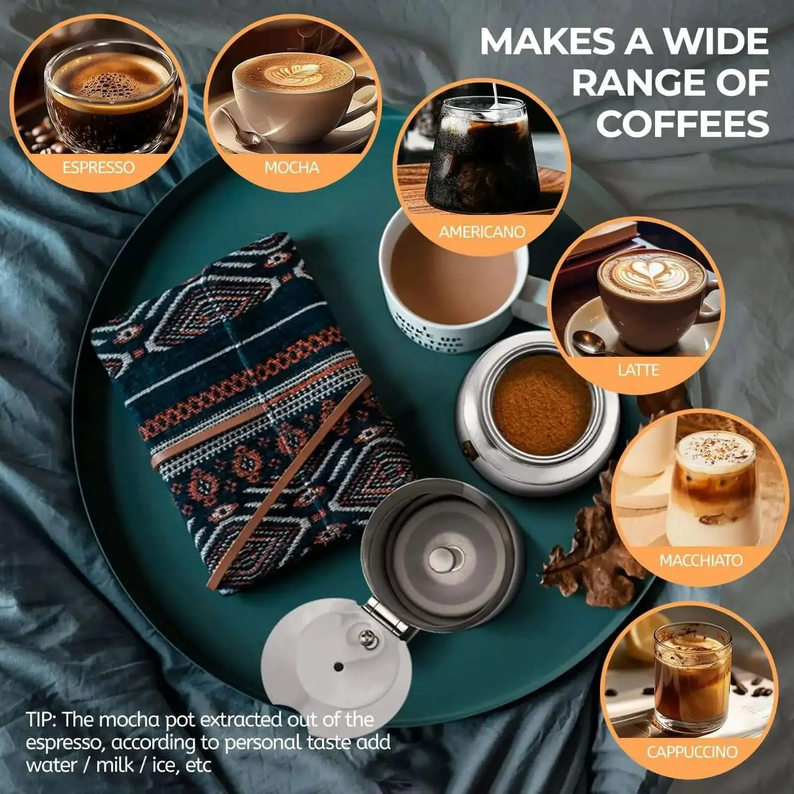 Two Cup 100ml Stainless Steel Moka Pot Espresso Coffee Maker For Stovetop Brewing With Italian Classic Greca Style Mocha Machine For Camping Travel And Home Use - Image 5