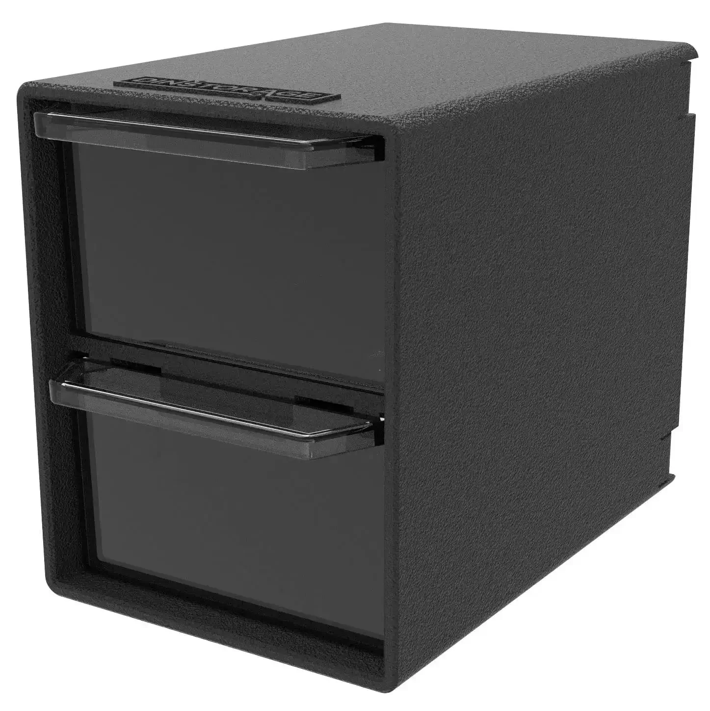 Two-Drawer Control Panel Organizer for DIN Rail Or Flat Surface With One-Click Toolless Install And Adhesive Mount Keeps Fuses USB Drives Keys Relays Wire Tags And Terminal Blocks Handy