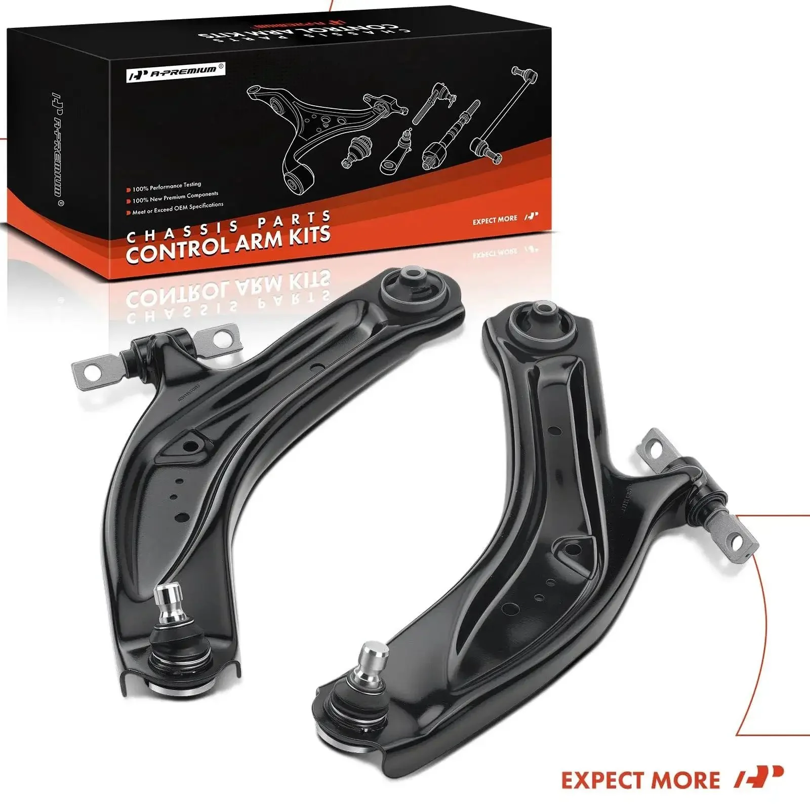Two Front Lower Control Arm Kit With Ball Joints And Bushings For Nissan Rogue 2014 2020 Rogue Sport 2017 2022 And Qashqai 2017 2023 Keeps Your Ride Smooth And On Point - Image 2