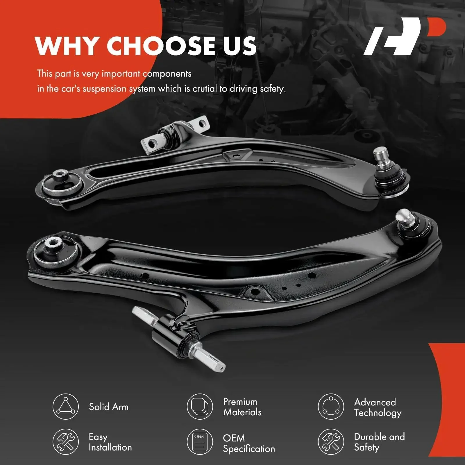 Two Front Lower Control Arm Kit With Ball Joints And Bushings For Nissan Rogue 2014 2020 Rogue Sport 2017 2022 And Qashqai 2017 2023 Keeps Your Ride Smooth And On Point - Image 5