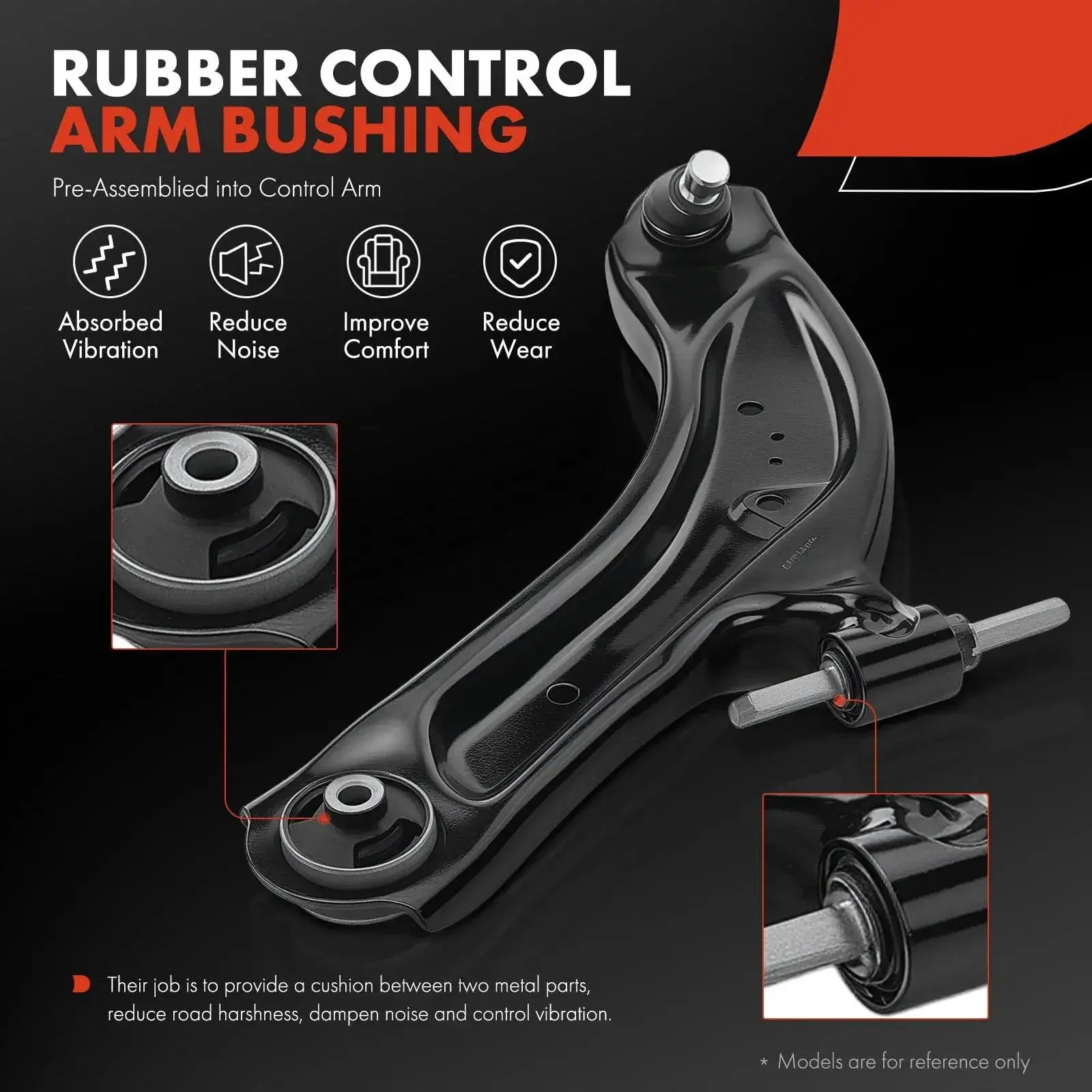 Two Front Lower Control Arm Kit With Ball Joints And Bushings For Nissan Rogue 2014 2020 Rogue Sport 2017 2022 And Qashqai 2017 2023 Keeps Your Ride Smooth And On Point - Image 6