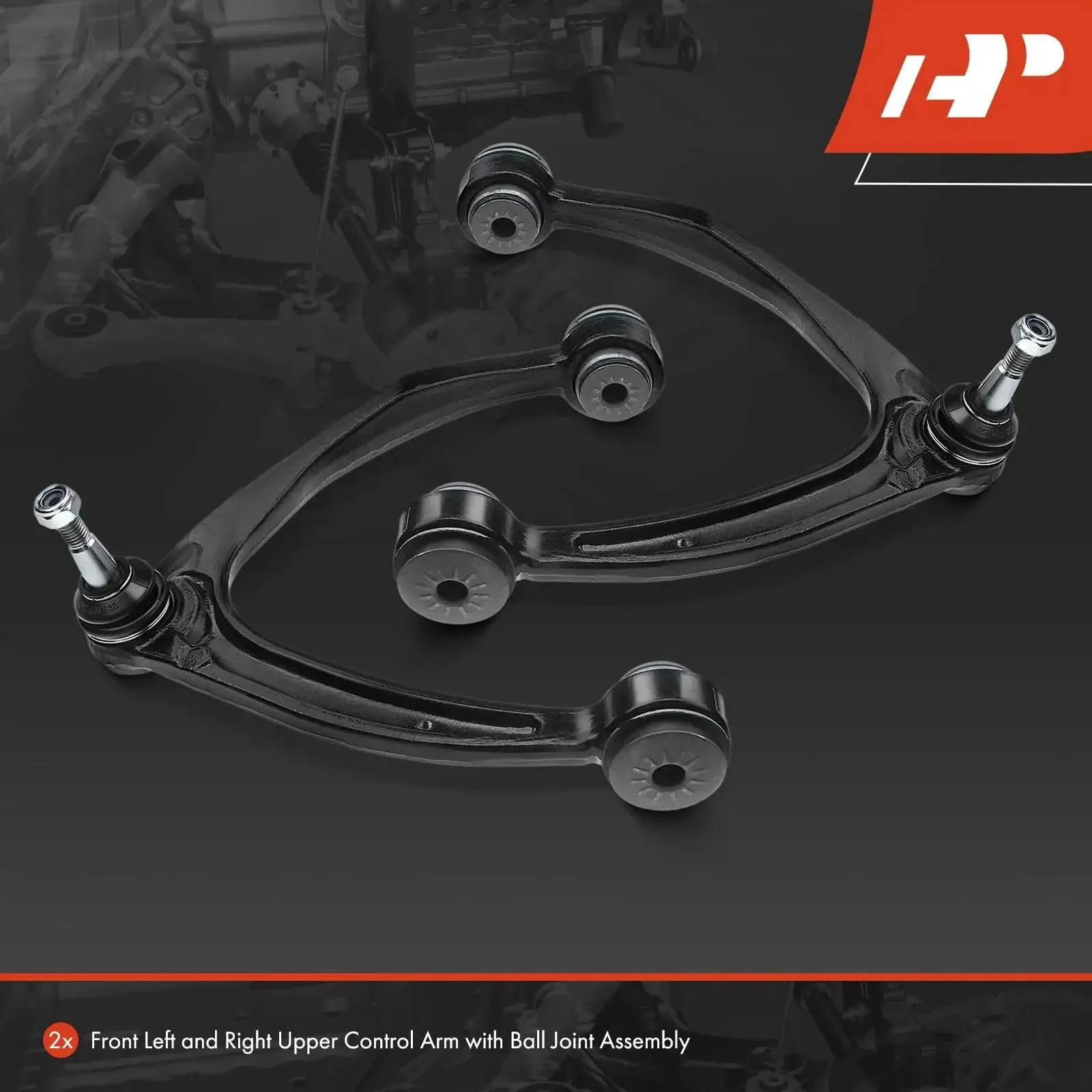 Two Front Upper Control Arms With Ball Joints And Bushings For Chevy Silverado 1500 Tahoe Suburban Avalanche Sierra Yukon XL 1500 GMC Yukon Cadillac Escalade ESV EXT 2007 Through 2014 Replacement - Image 8