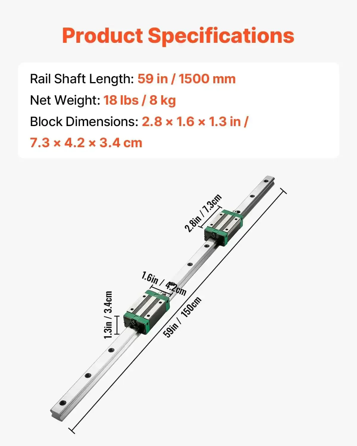 Two HGR20 1500 mm Linear Guide Rails Kit With Four Blocks And RM1605 1500 mm Ballscrew BF12 BK12 Kit Pre Drilled Holes For CNC Routers Lathes And Mills Ready To Assemble Durable GCr15 Bearing Steel For Long Travel Precision - Image 7