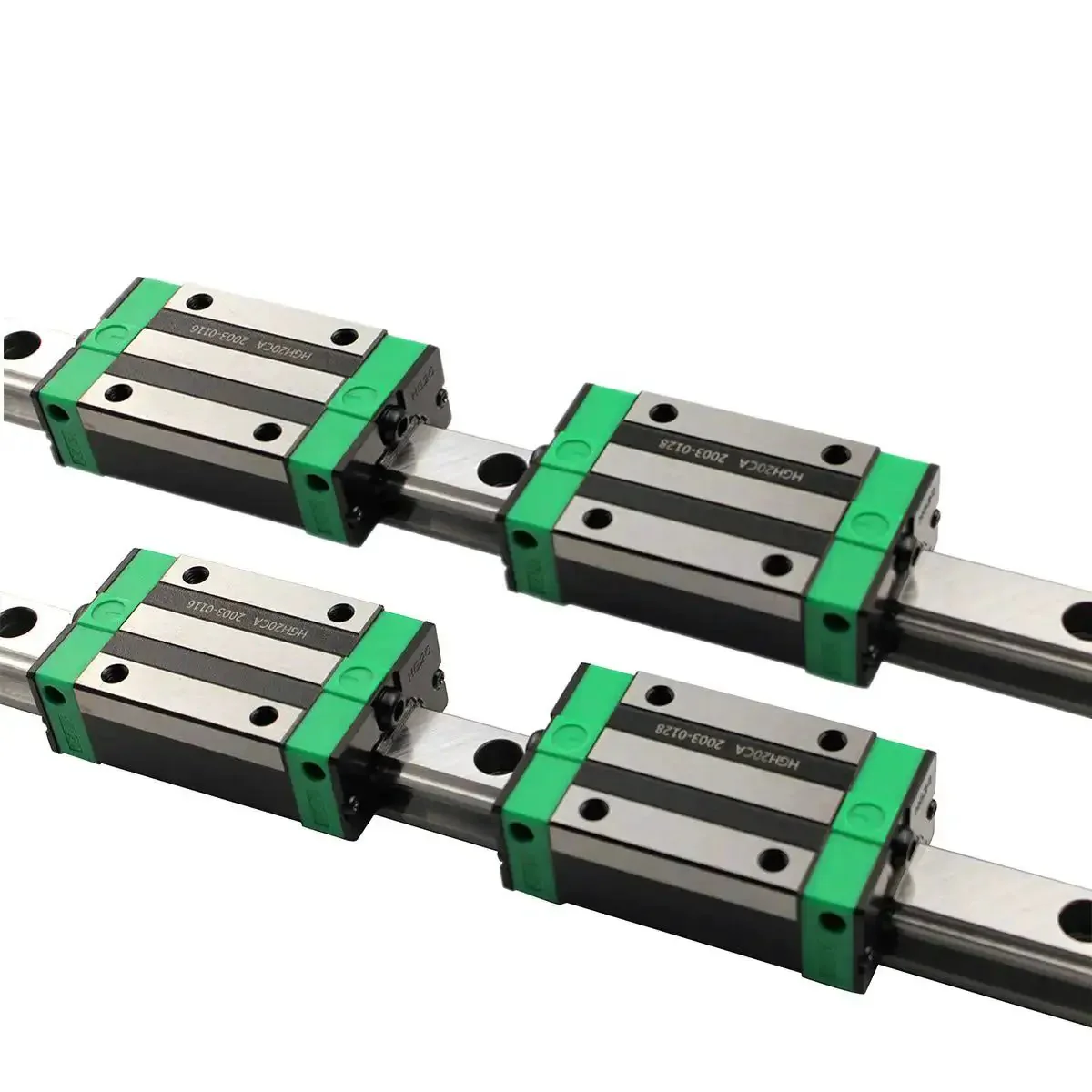 Two HGR20 Linear Guide Rails Kit From 100mm To 1500mm With Four HGH20CA And HGW20CC Bearing Blocks For CNC Router Engraving And DIY Machining Durable Precision Rails For Smooth Glide And Long Lasting Performance - Image 3