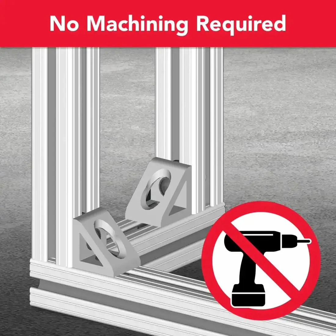 Two Hole Aluminum Inside Corner Gusset L Bracket For 80 To 20 15 Series Extrusion Compatible With T Slot Aluminum Framing Heavy Duty Angle Support Clear Anodized Finish - Image 5