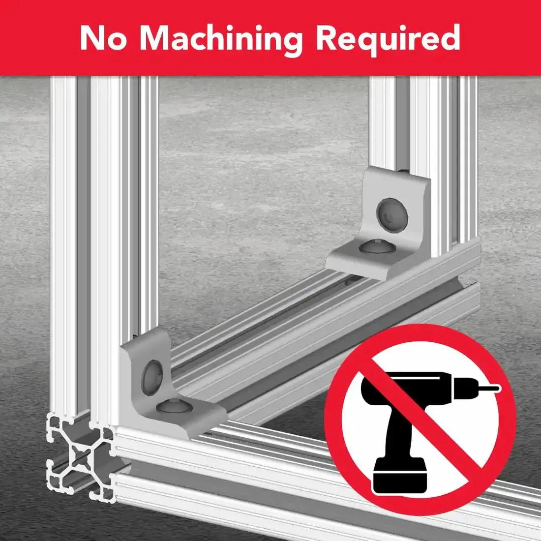 Two Hole Inside Corner Bracket For T Slot Aluminum Extrusion, 90 Degree Angle Connector, 15 Series Compatible, 1.5X1.5X0.25 Inches, Clear Anodize Finish,.328 Inch Holes, Built Tough For Custom Builds - Image 5