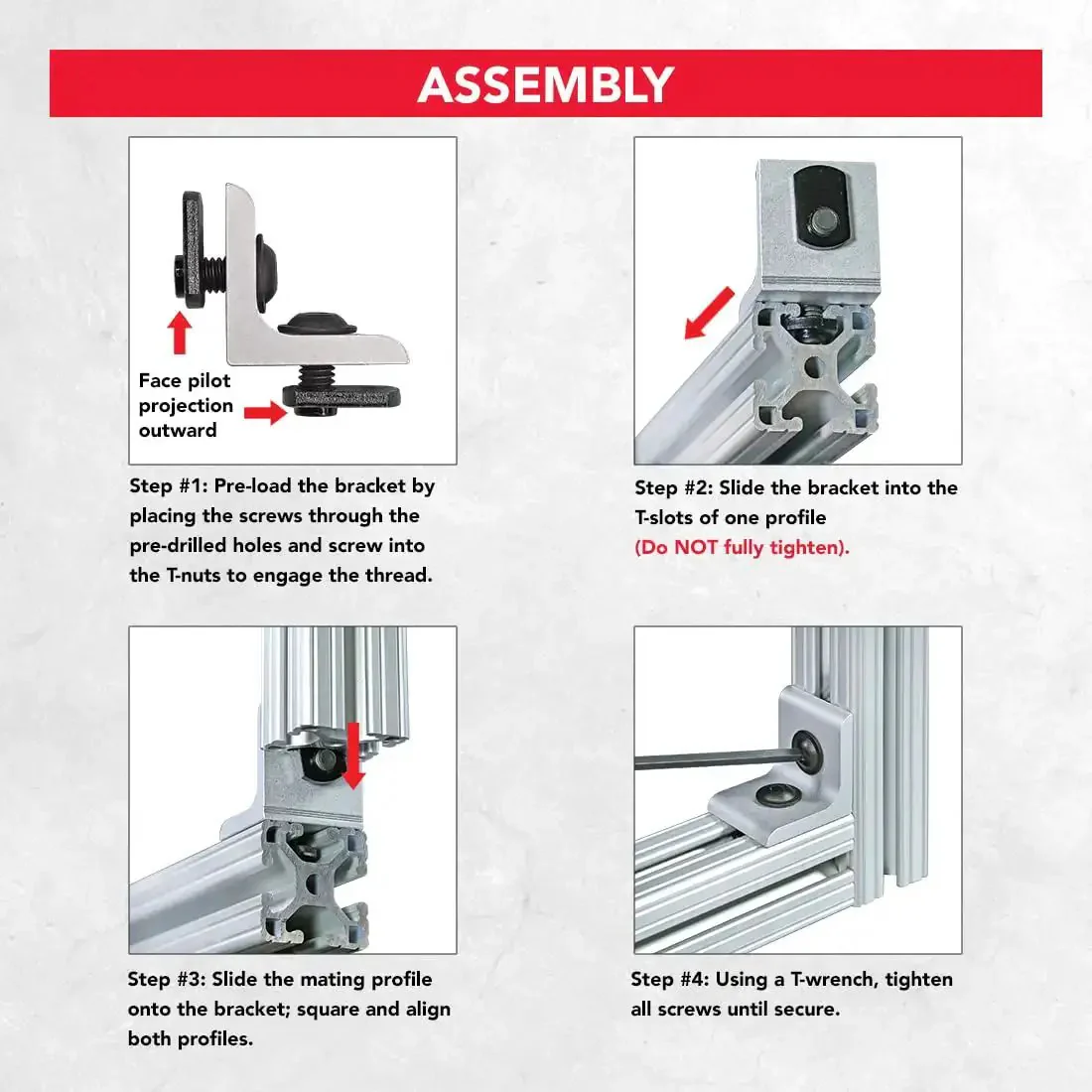 Two Hole Inside Corner Bracket For T Slot Aluminum Extrusion, 90 Degree Angle Connector, 15 Series Compatible, 1.5X1.5X0.25 Inches, Clear Anodize Finish,.328 Inch Holes, Built Tough For Custom Builds - Image 6