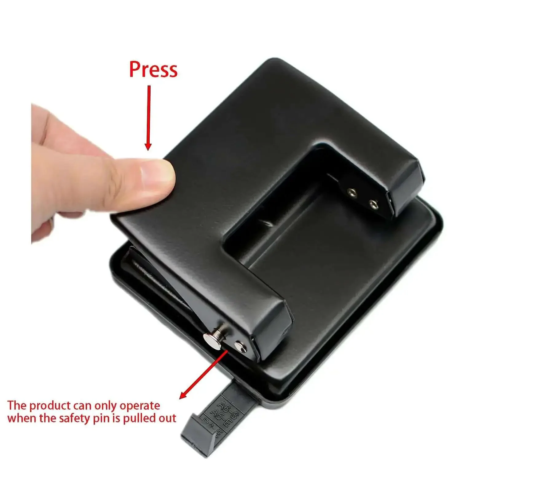 Two Hole Paper And Leather Puncher For Office And Home Use One Quarter Inch Circle Holes With Three Point One Four Inch Spacing A True Workhorse For Punching Twenty Sheets Or Two Millimeter Leather Black Mess Free Design - Image 6