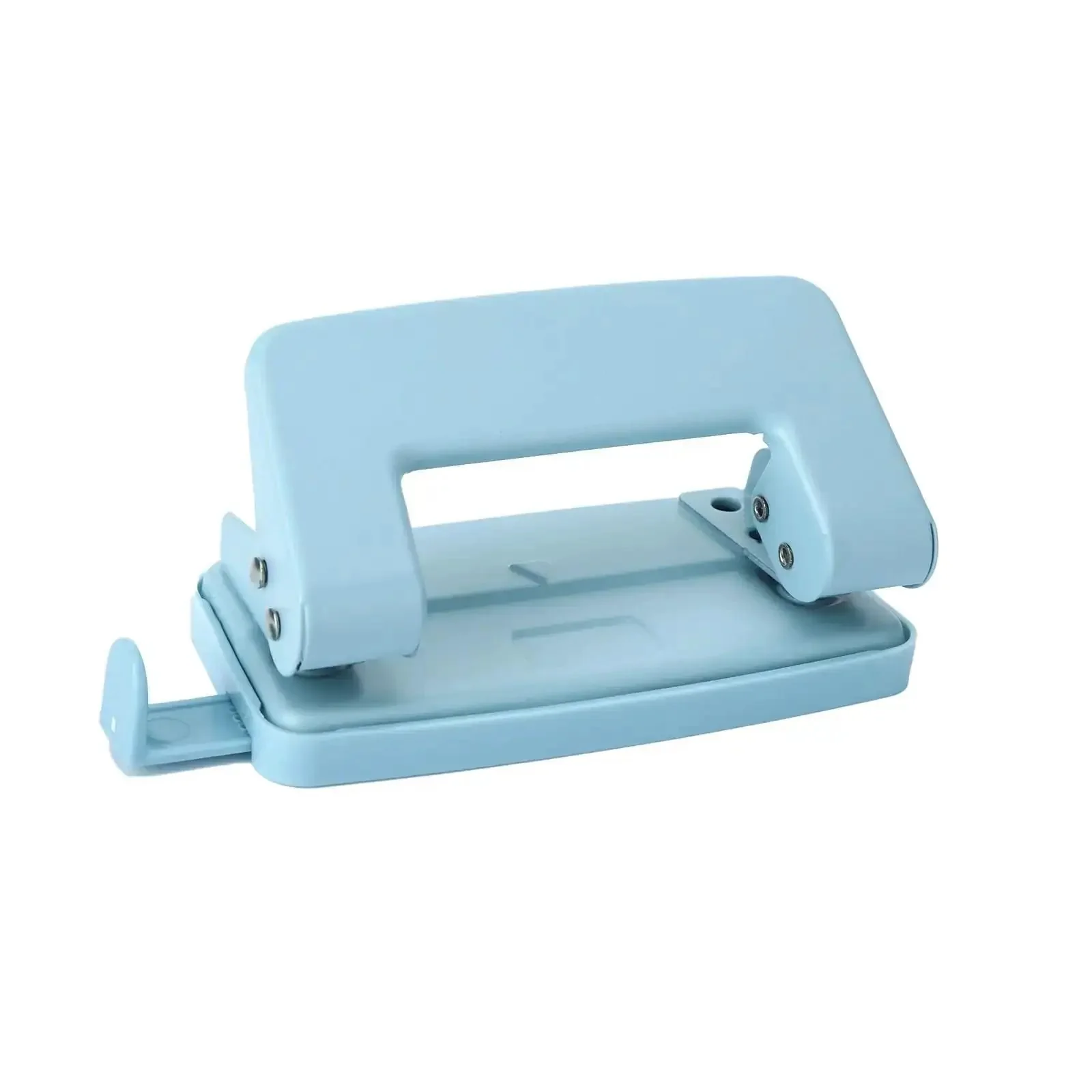 Two Hole Paper Punch Metal Blue Desktop Puncher For File Folders And Loose Leaf Books Beefy Built To Last Heavy Duty Adjustable Manual Office Puncher For A4 A5 B5 Formats Ideal For Home Small Office And School Use