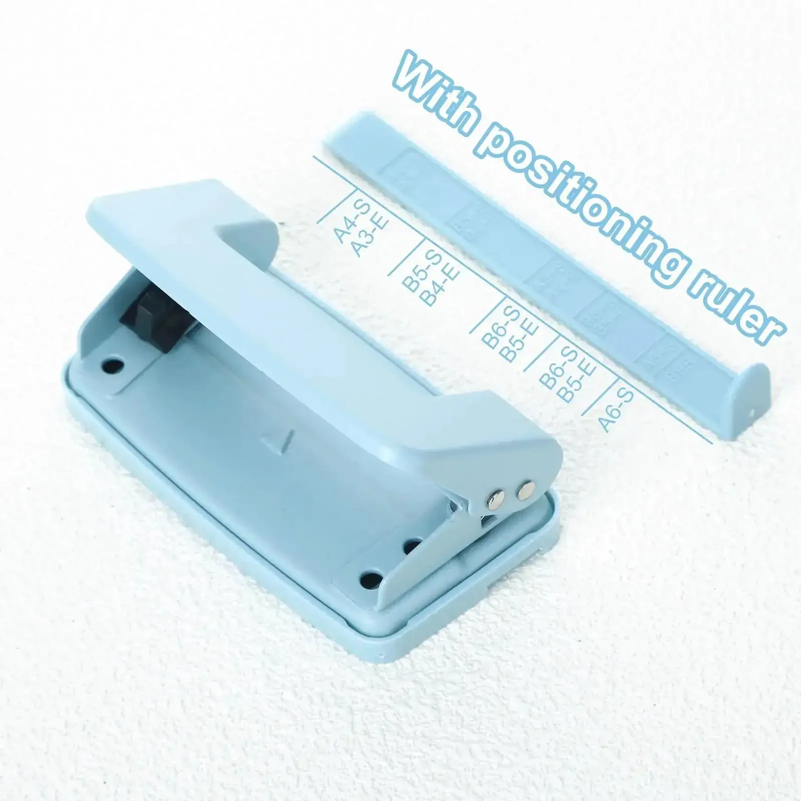 Two Hole Paper Punch Metal Blue Desktop Puncher For File Folders And Loose Leaf Books Beefy Built To Last Heavy Duty Adjustable Manual Office Puncher For A4 A5 B5 Formats Ideal For Home Small Office And School Use - Image 6