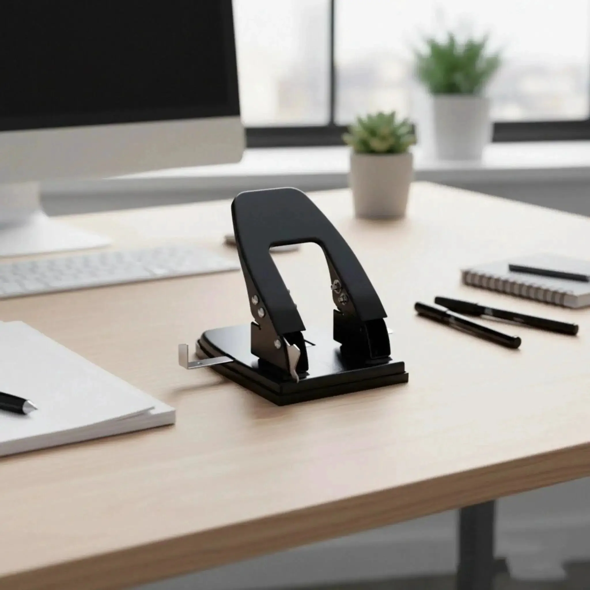 Two Hole Punch With 30 Sheet Capacity, Workhorse Metal Paper Punch For Home Office And Professional Use, Adjustable Guide For Precise Alignment, Built To Last For Binders, Filing Systems, And Desk Organization - Image 2