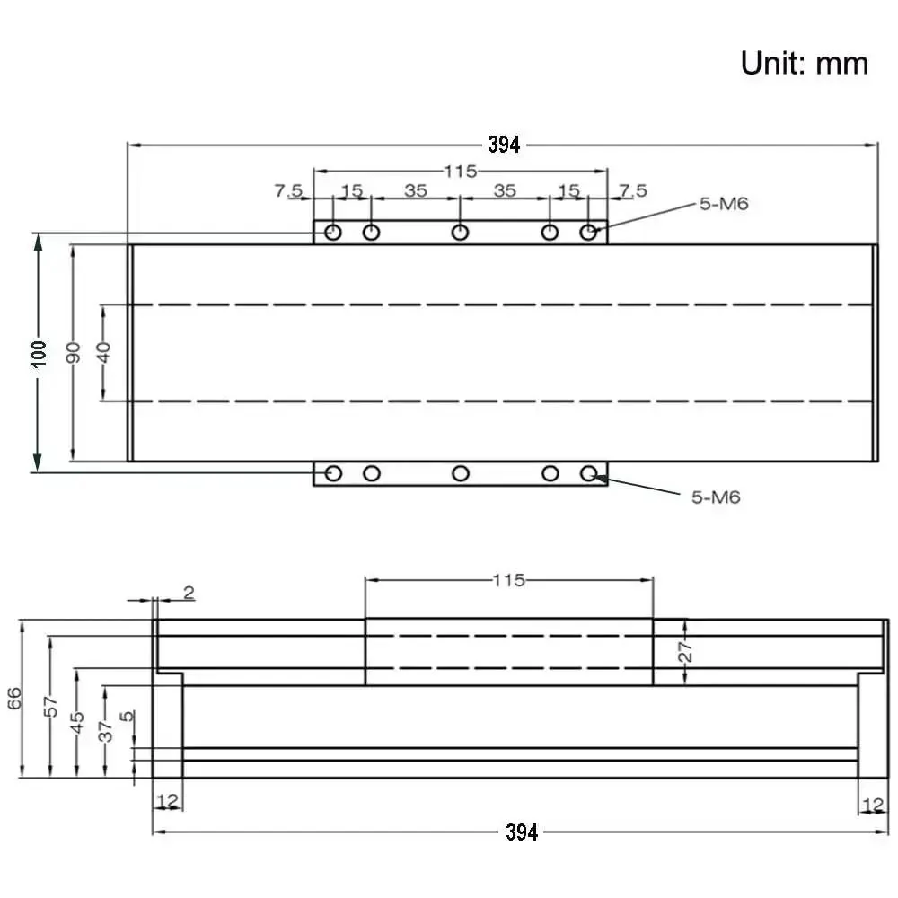 Two Hundred Millimeter Travel Fully Enclosed Dual Linear Stage Actuator With SFU1605 Ballscrew And Square Rails NEMA23 Stepper Motor For CNC Router X Y Z Axis High Precision 0 To 100 mm Per Second Speed 40 Kg Horizontal Load 20 Kg Vertical Load - Image 3