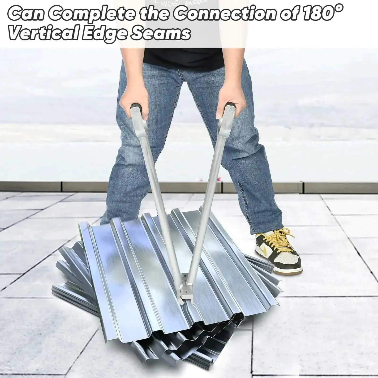 Two In One Hand Seamer For Sheet Metal Heavy Duty Standing Seam Tool For Easy Bending And Seaming Roof Edges Waterproof Clip Lock Design That Keeps Water Out Pro Grade Metal Roof Edge Seaming Tool - Image 5