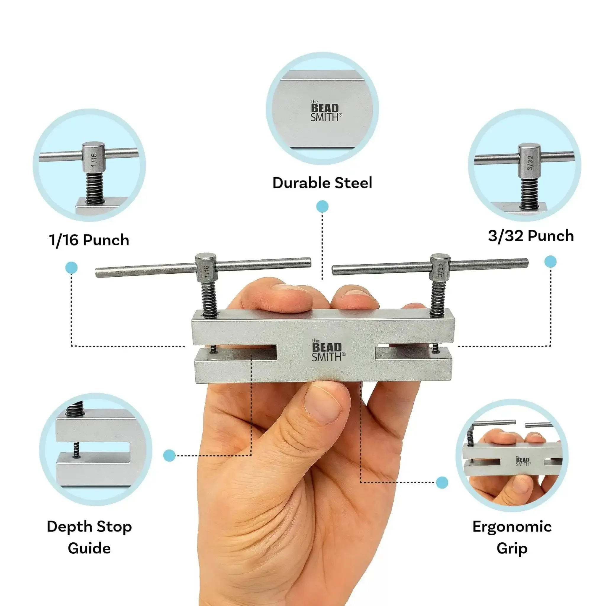 Two In One Hole Punch Tool With Dual Tips For Jewelry Making And Leather Crafts One Eighth Inch And Five Thirty Seconds Inch Precision Metal Punch For DIY Projects - Image 6