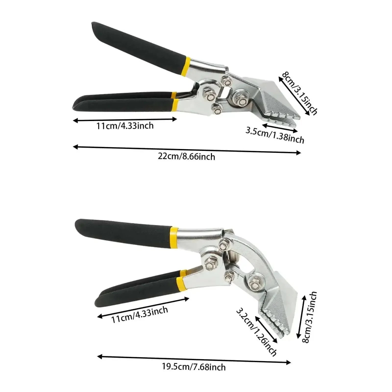Two In One Metal Bending Pliers Set With Straight And Curved Jaw For Stainless Steel 6.35mm Quarter Inch Sheet Metal Bender Hand Seamer Former Tool Professional Grade For DIY And Pro Metalwork - Image 6