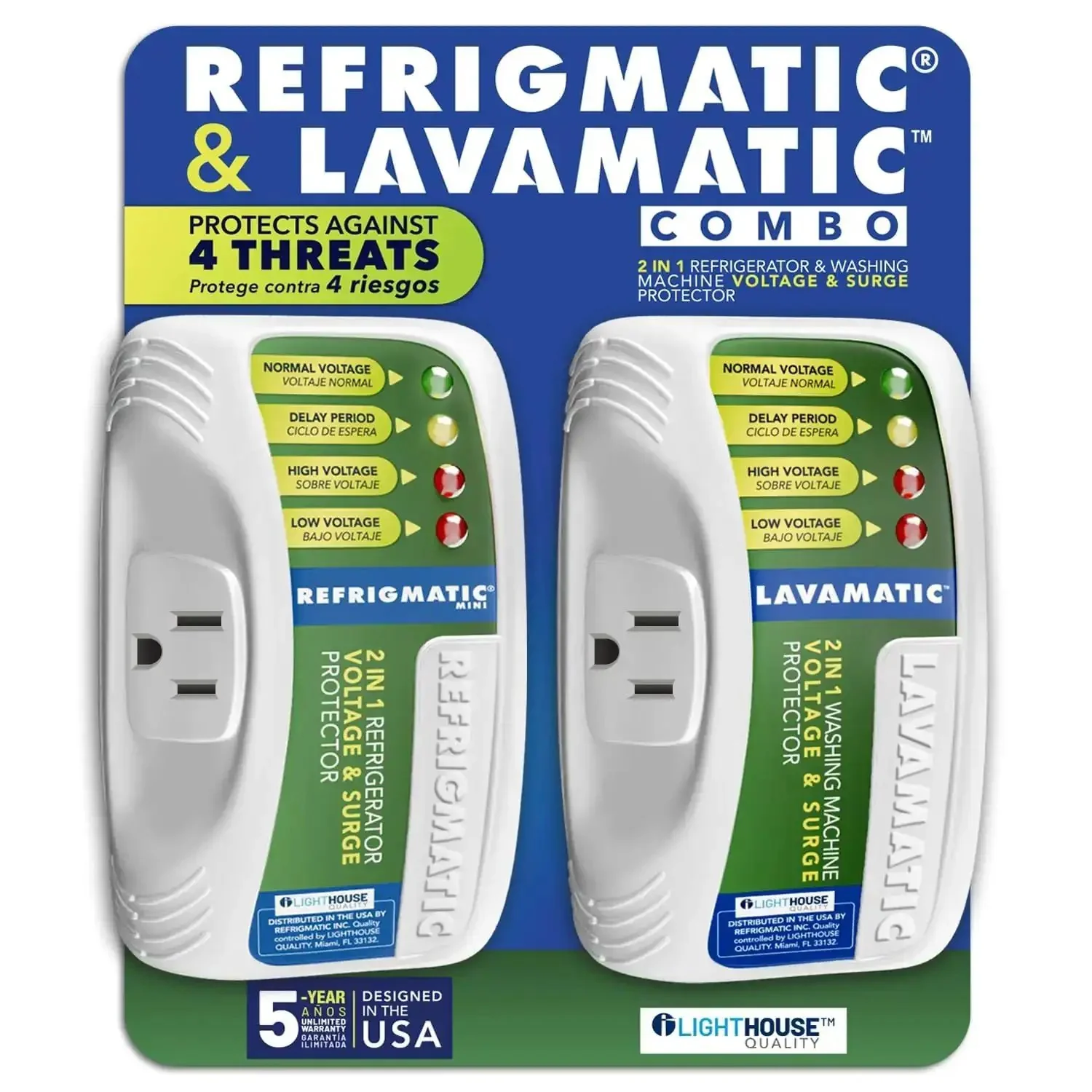 Two In One Voltage And Surge Protector Pack For Fridge And Washer To Stop High And Low Voltage Brownouts And Spikes Keeping Your Appliances Safe And Running Smoothly